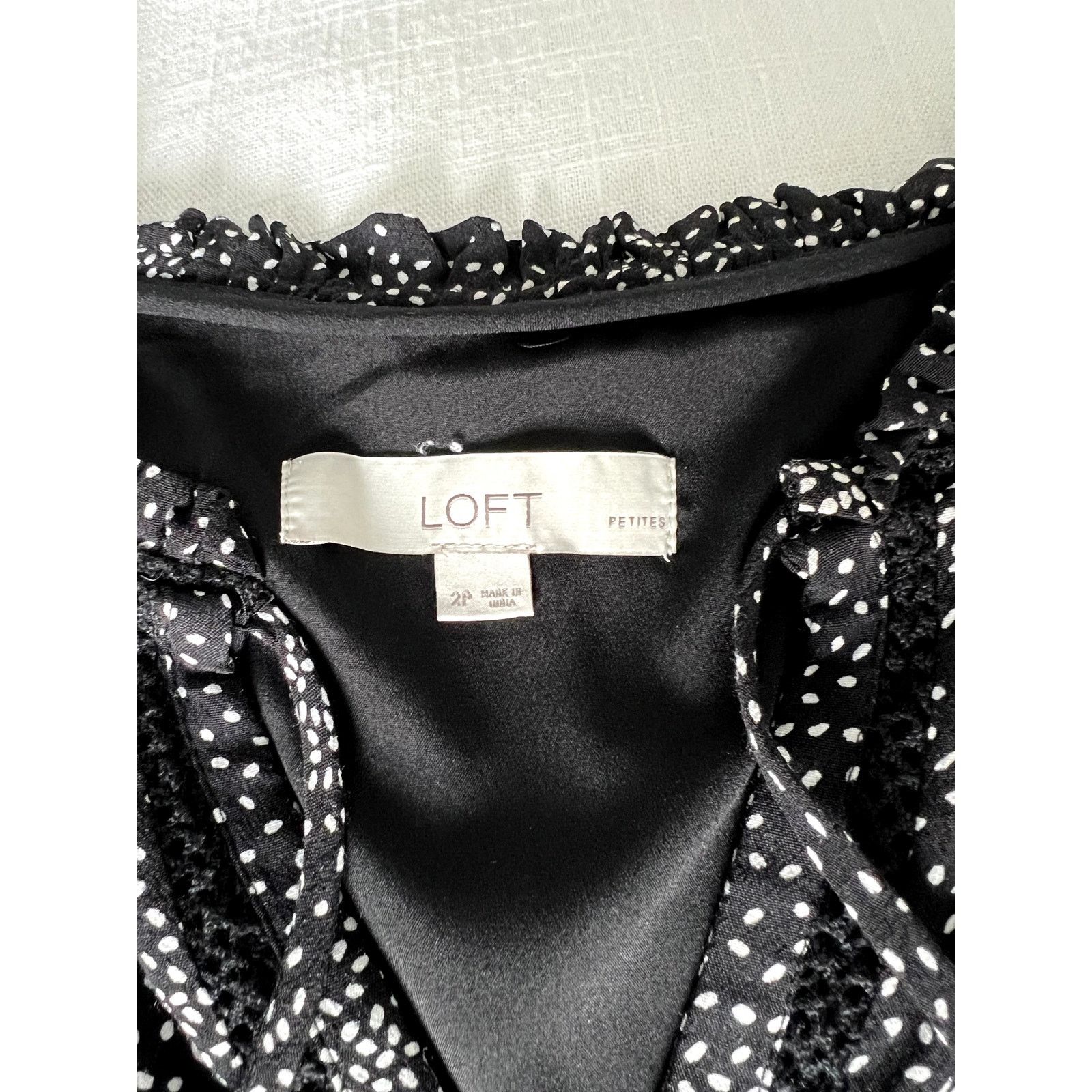 Loft LOFT Women's Petit Mini Dress Long Sleeves 2P Black Size XS / US 0-2 / IT 36-38 - 3 Thumbnail