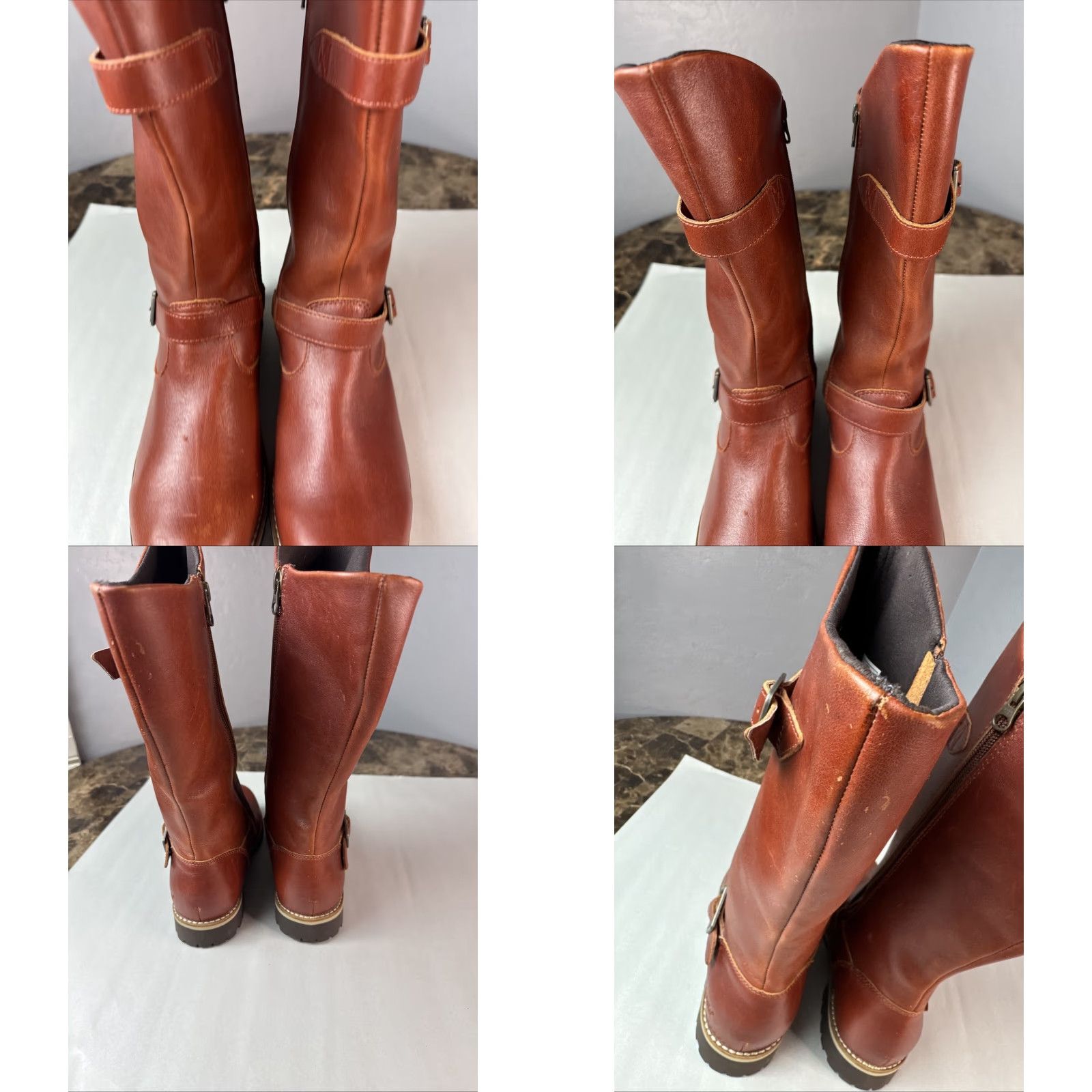 Patagonia Patagonia Women's Tin Shed Rider Boot Sz 9.5 Brown Leather Moto Buckle Lug Sole Mid-Calf Buckle Boots Womens Size US 10 / IT 40 - 8 Thumbnail