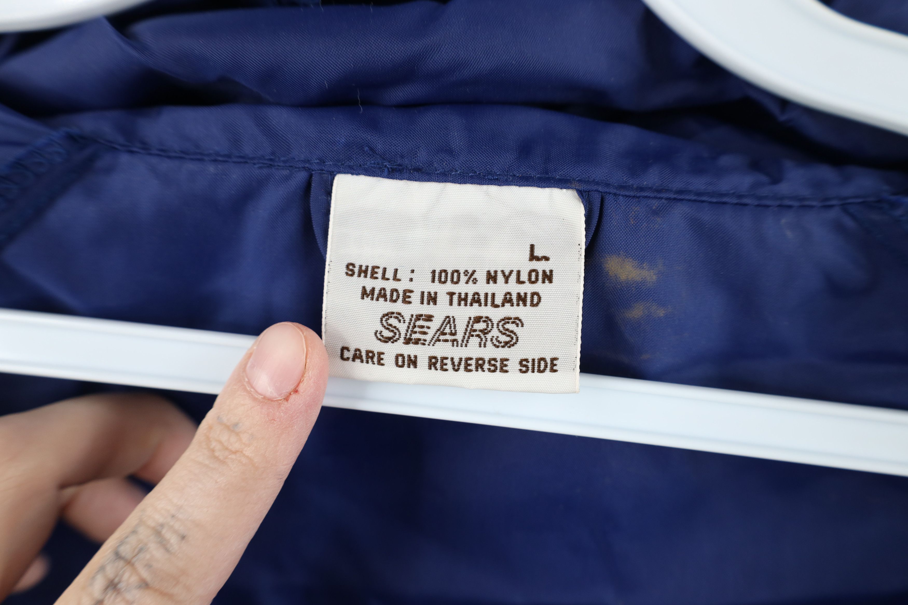 Vintage Deadstock Vintage 70s Streetwear Windbreaker Jacket Blue Size L / US 10 / IT 46 - 9 Thumbnail