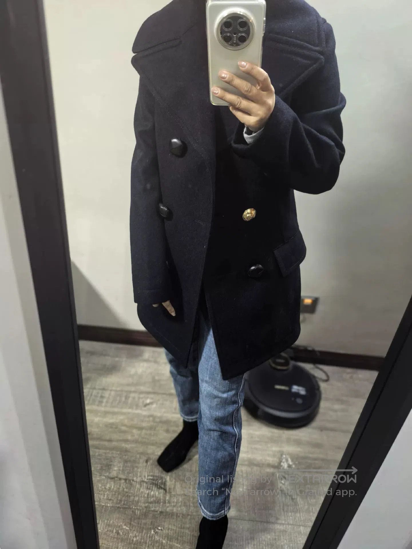Loewe LOEWE Blue Wool Blend Coat. Size US S / EU 44-46 / 1 - 7 Thumbnail