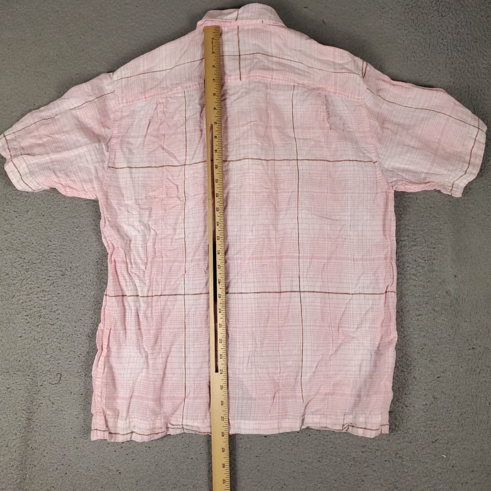 Tommy Bahama Tommy Bahama Shirt Mens Small Pink Plaid Linen Button Up Short Sleeve Size US S / EU 44-46 / 1 - 3 Thumbnail