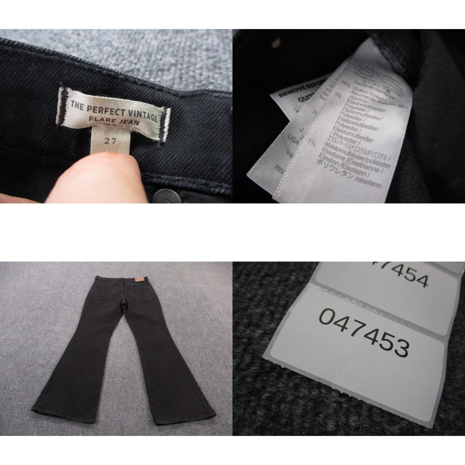 Madewell Madewell Jeans Women 27 Black Flared High Rise Vintage-Style Regular Denim Stretch Jeans Womens 27 Black Flare Jeans Size 27" / US 4 / IT 40 - 8 Thumbnail