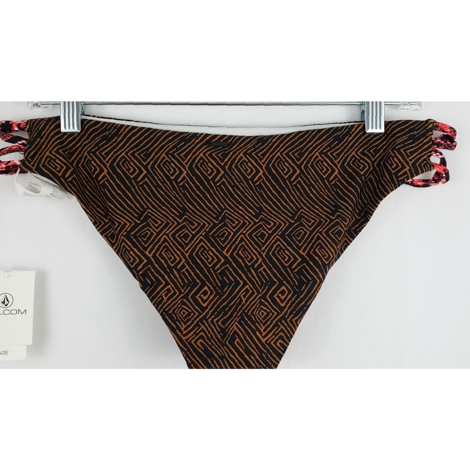 Volcom VINTAGE Volcom Bikini Bottom Womens Large Swimwear Tribal Geometric Black Brown 90s Swimsuit Ladies Size 36" / US 14 / IT 50 - 2 Thumbnail
