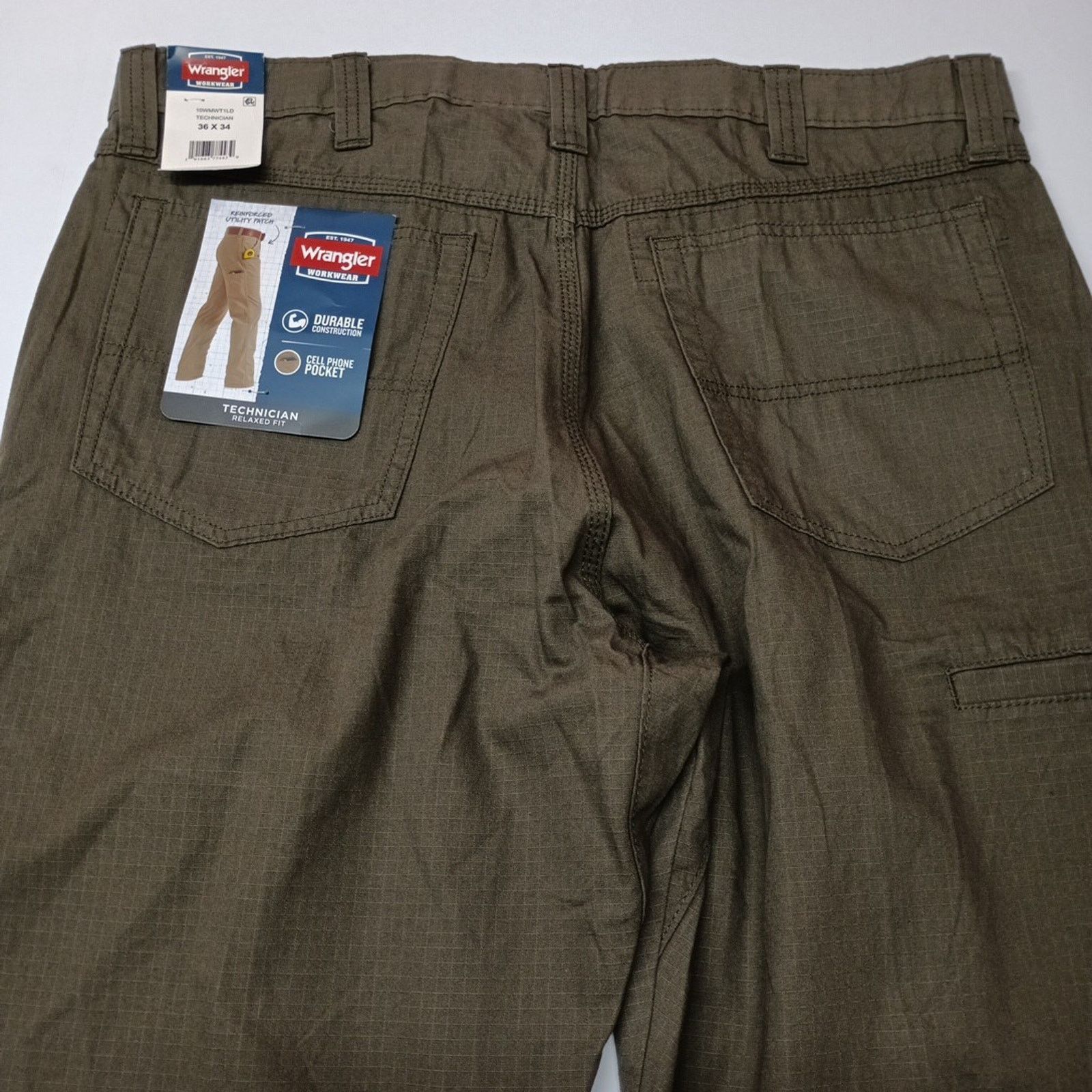 Wrangler Wrangler Technician Ripstop Pants Men's 36x34 Loden Relaxed Size US 36 / EU 52 - 7 Thumbnail