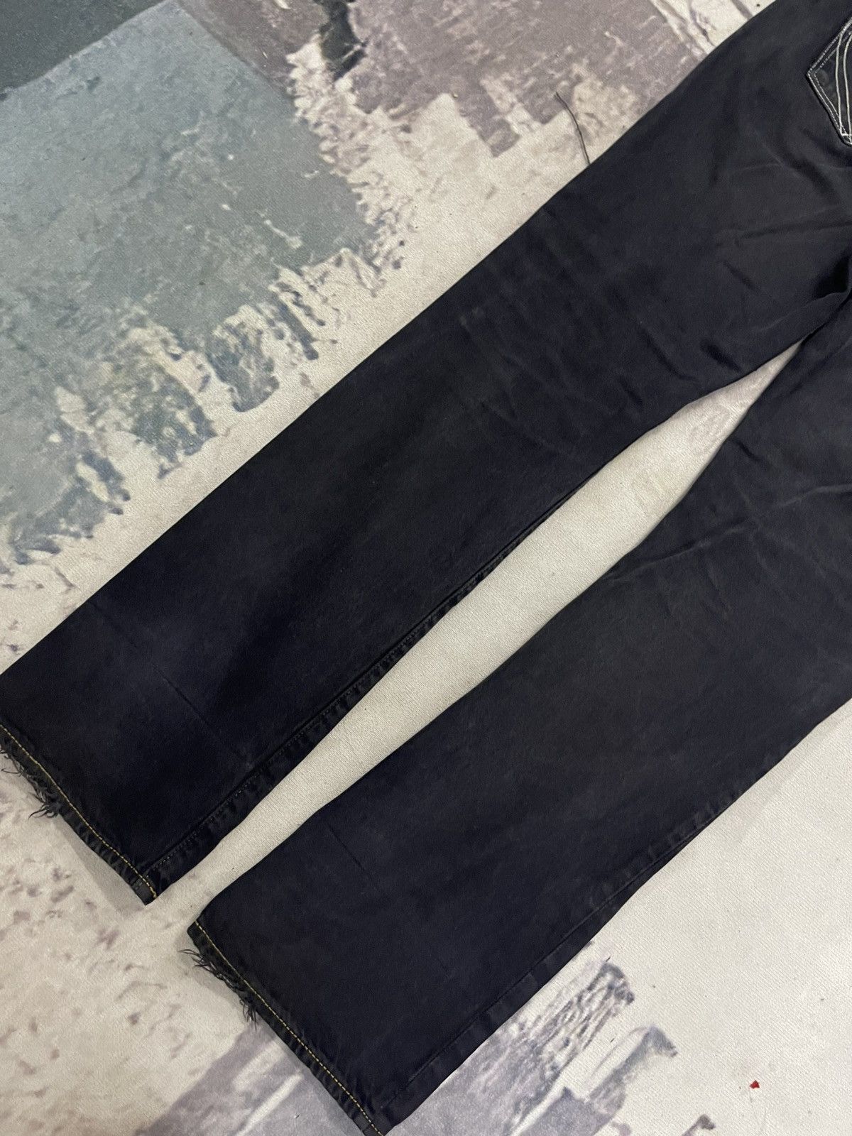 Levi's 2000s LEVIS X BASICKS DENIM BLACK JEANS DISTRESSED Size US 32 / EU 48 - 18 Thumbnail