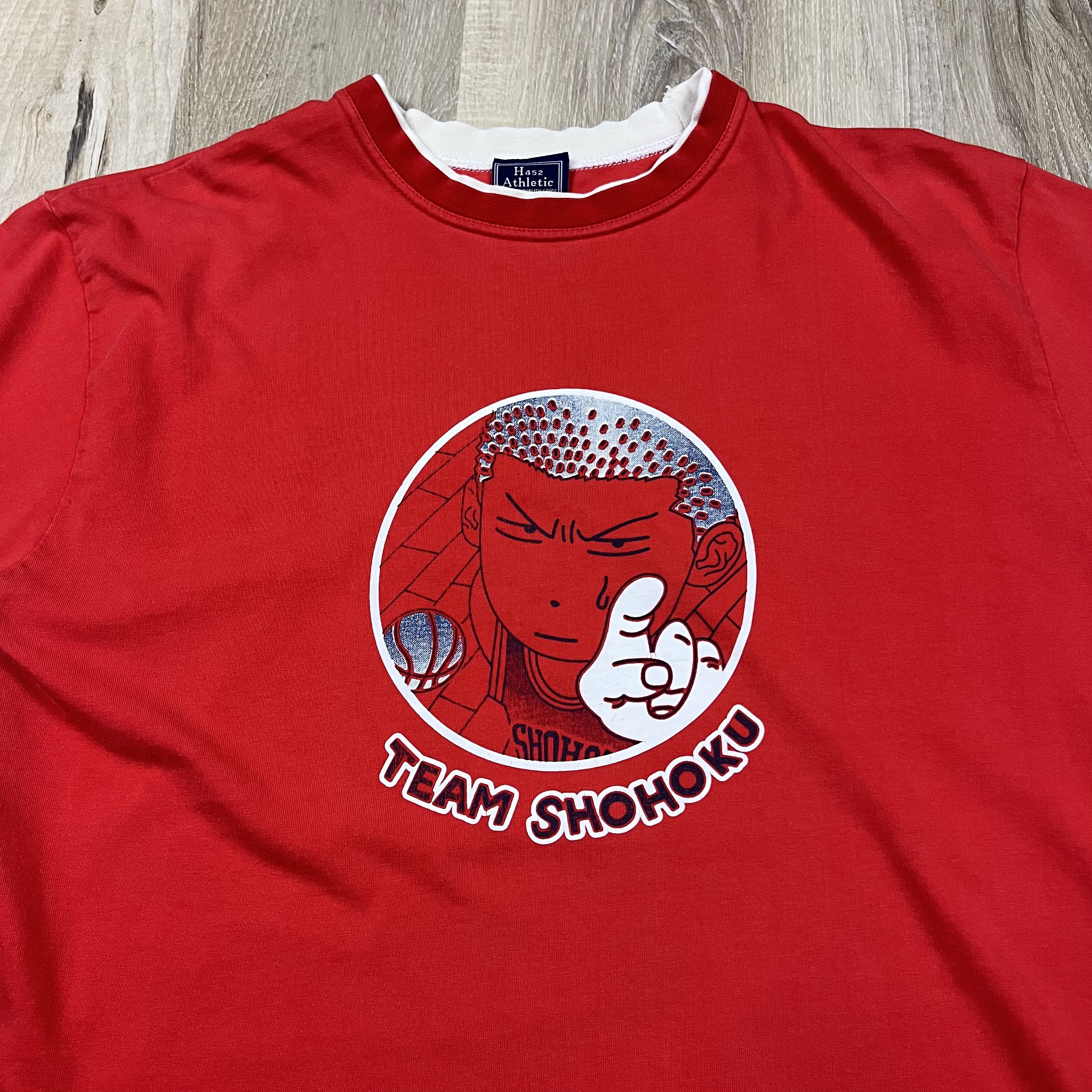 Anime Y2K Slam Dunk Anime T-shirt Shohoku T-shirt Double Layer Size US M / EU 48-50 / 2 - 4 Thumbnail