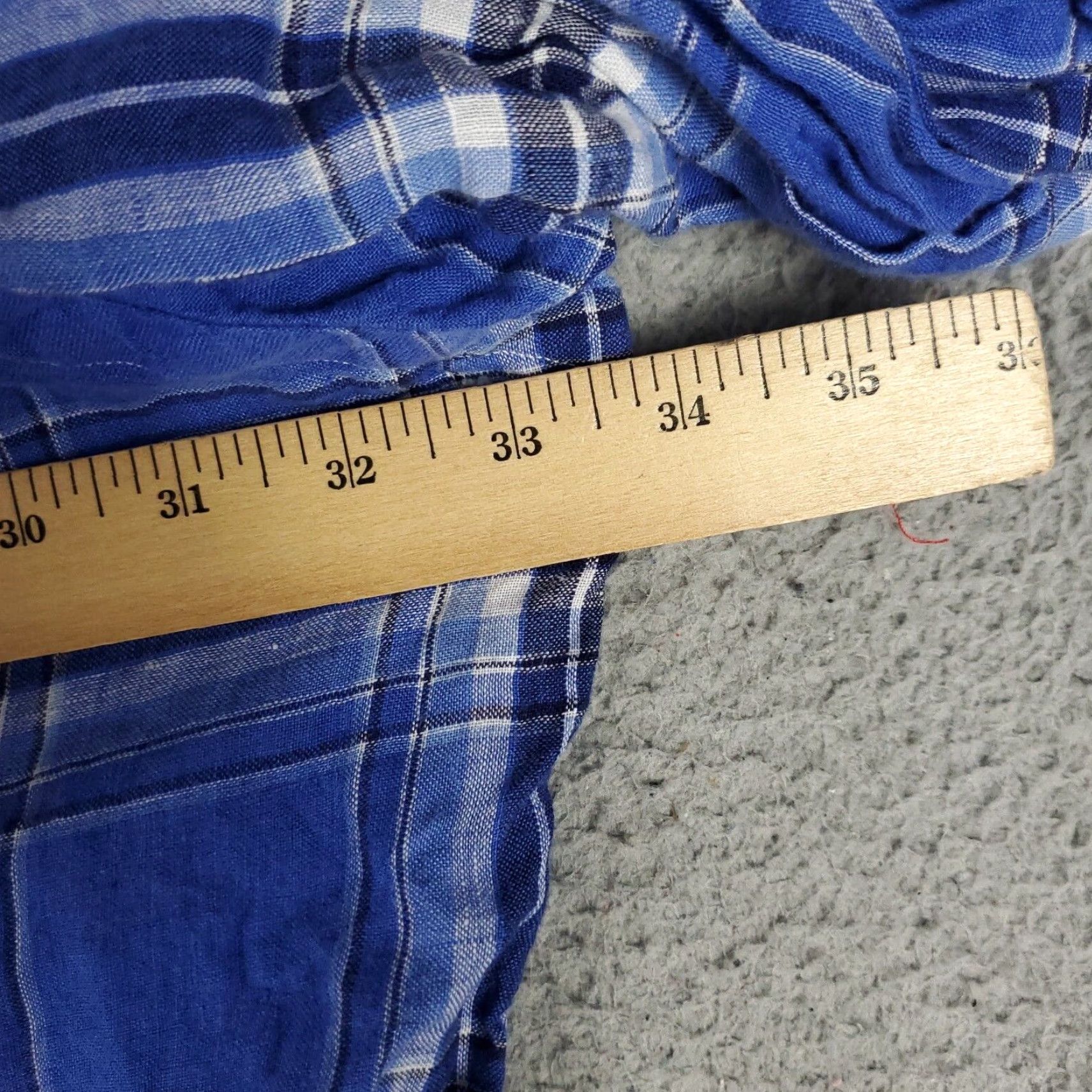 Ralph Lauren Ralph Lauren Shirt Mens Big 4X Blue Plaid Linen Button-Up Long Sleeve Col​lar Shirt Size US XXL / EU 58 / 5 - 5 Thumbnail