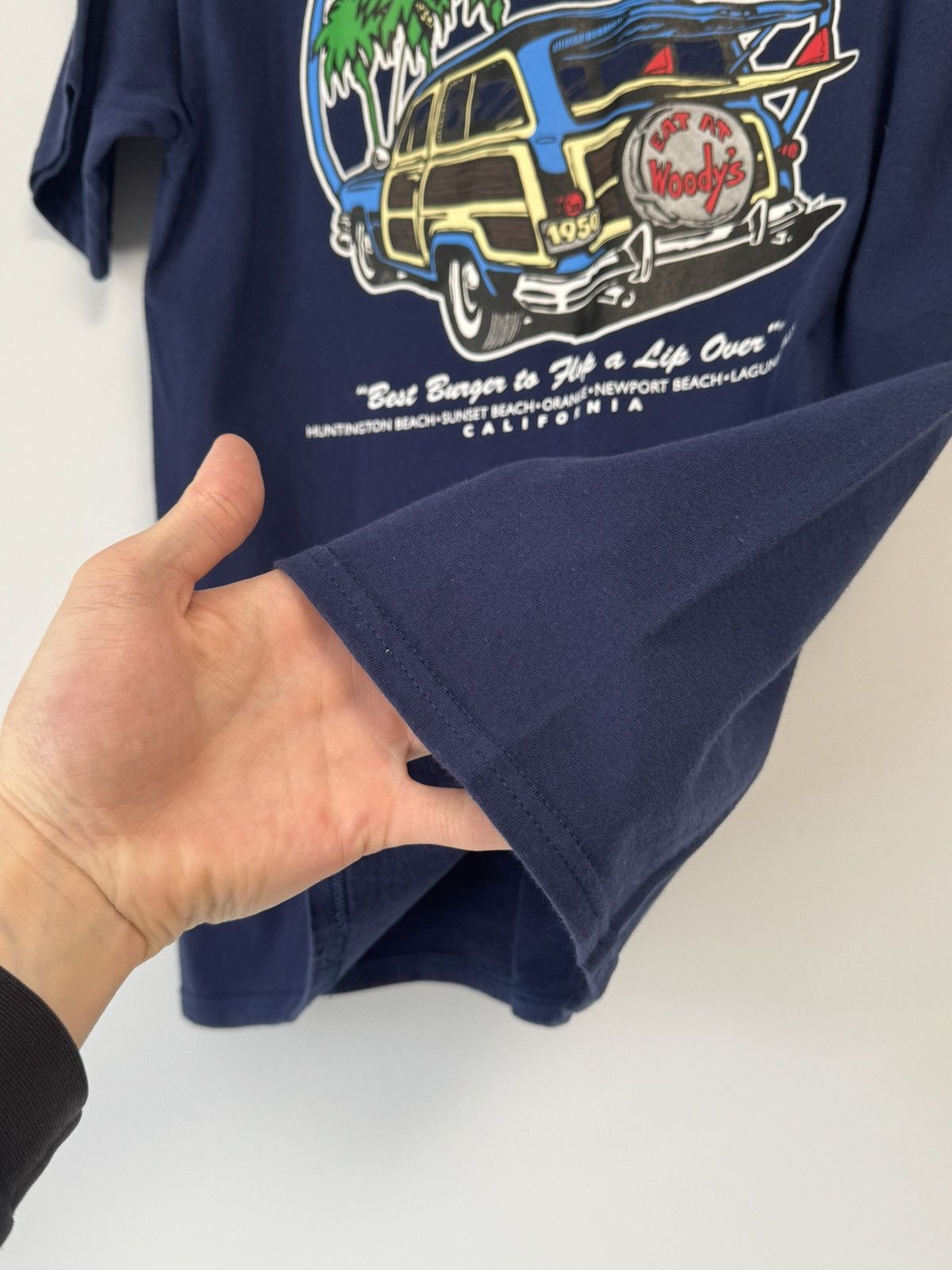 Vintage Woody's Surf Shop Hollywood T-Shirt Size US M / EU 48-50 / 2 - 10 Thumbnail