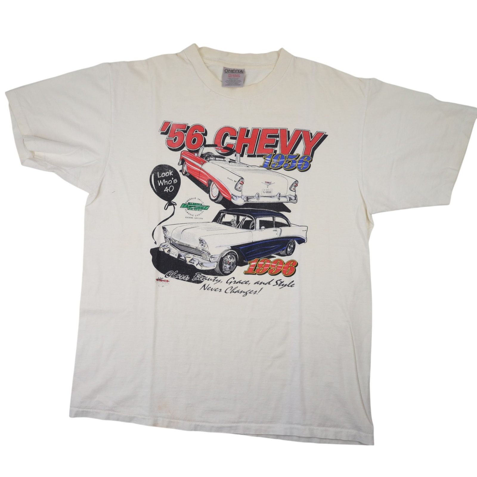 Vintage Vintage '56 Chevy Graphic T Shirt Size US L / EU 52-54 / 3 - 1 Thumbnail