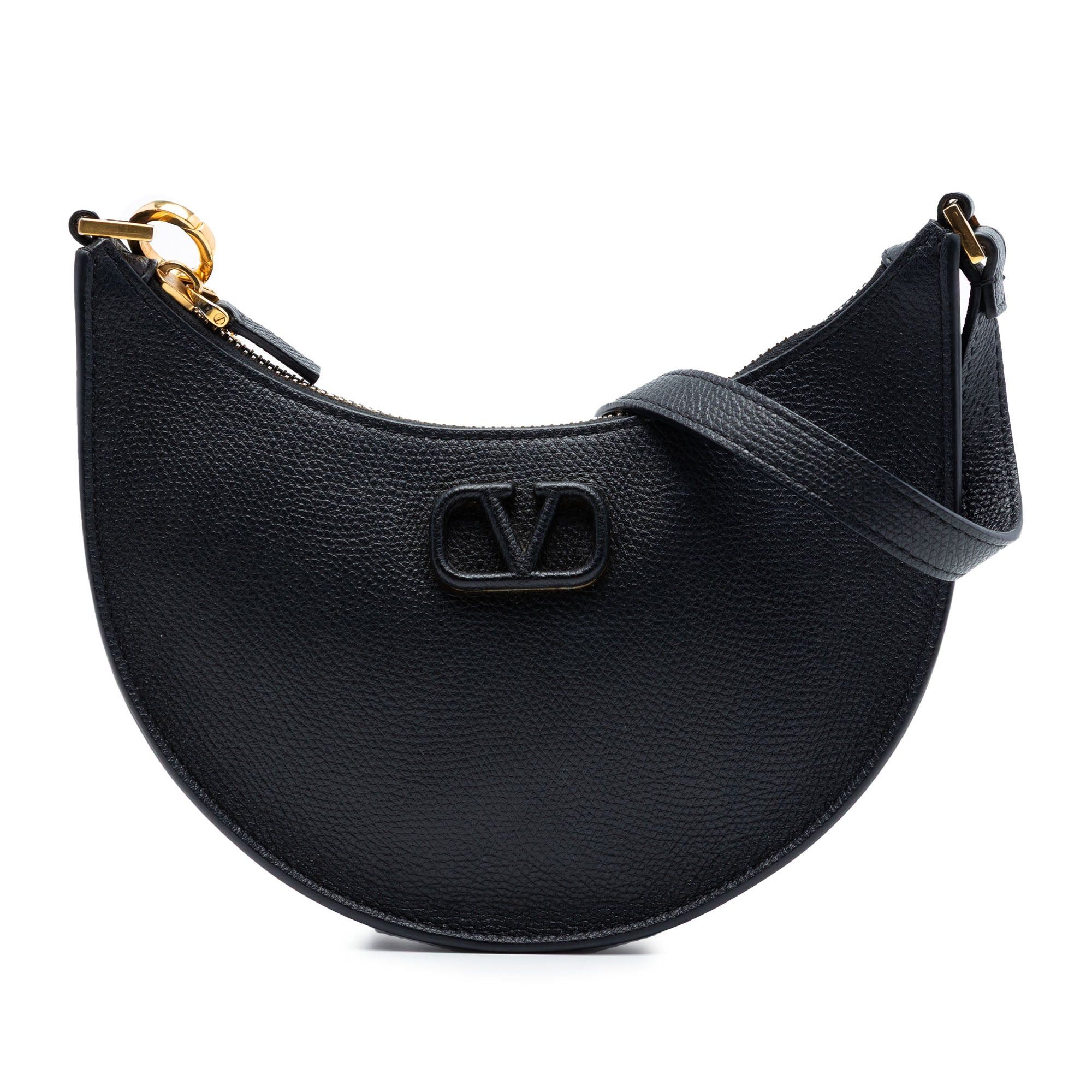 Valentino Mini Grainy Calfskin VLogo Hobo Size ONE SIZE - 1 Thumbnail