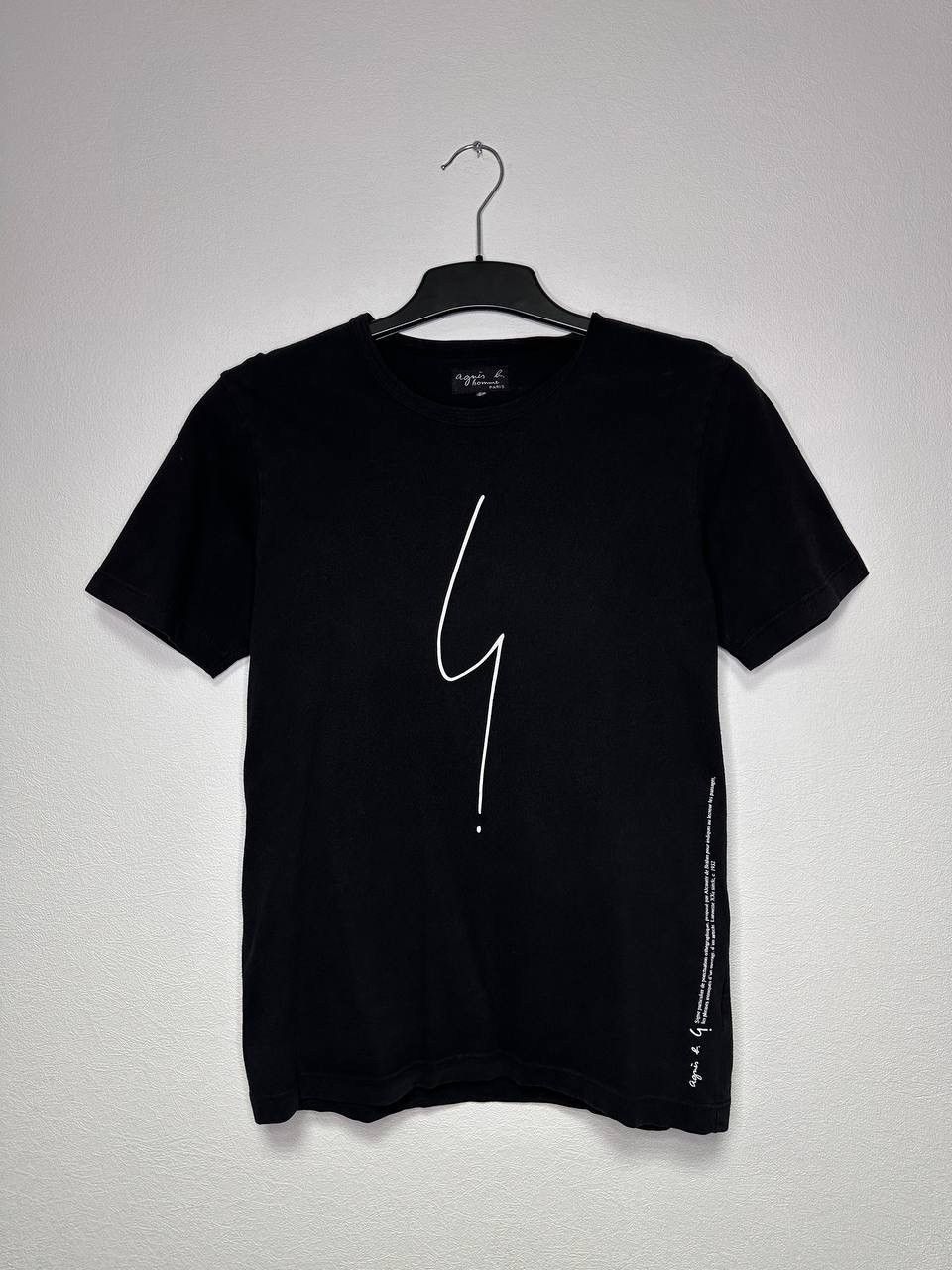 agnes b. Agnès b Homme Paris Graphic T-Shirt Black Signature Print Size US S / EU 44-46 / 1 - 1 Thumbnail