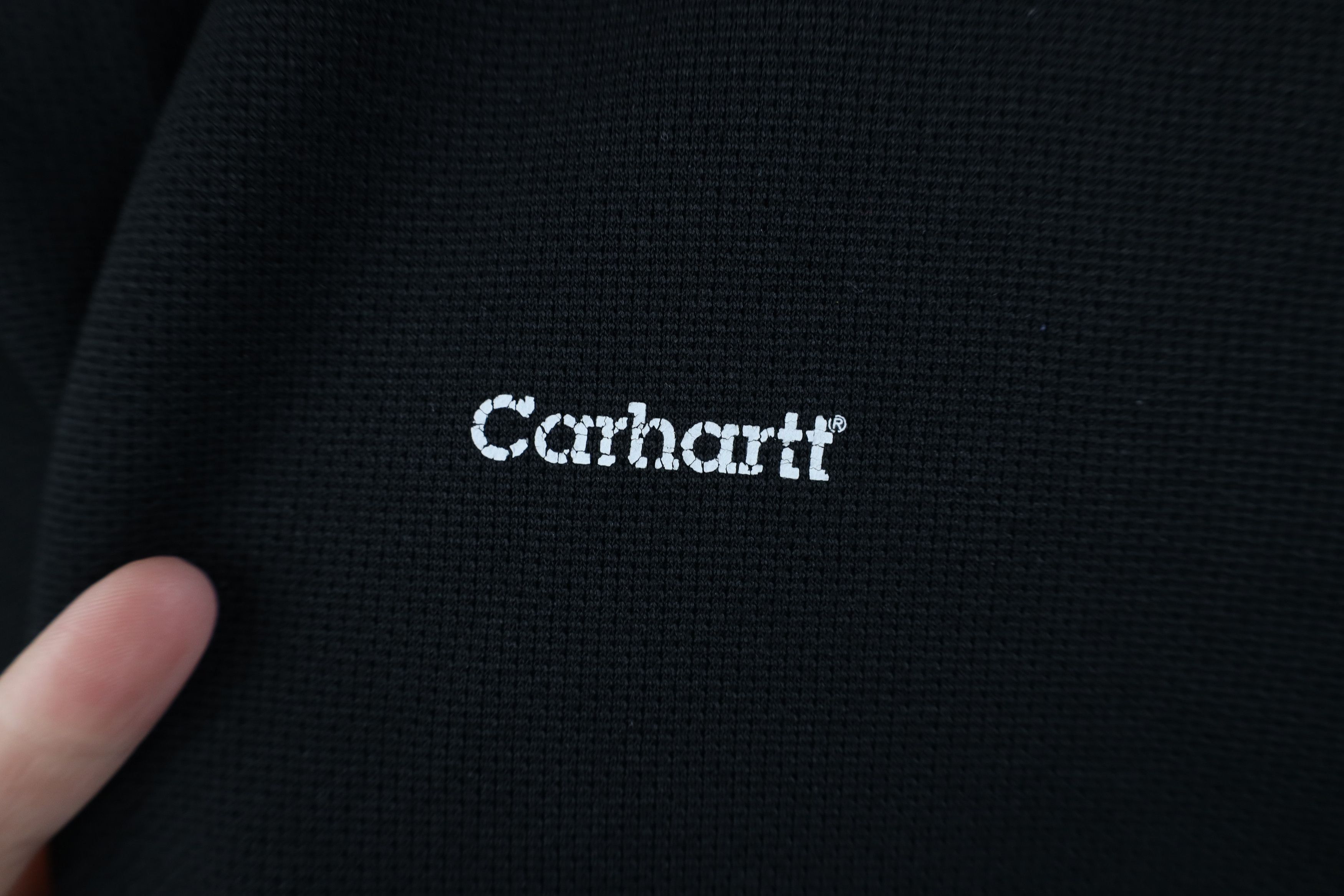 Carhartt Vintage Y2K Carhartt Thermal Knit Long Sleeve T-Shirt Black Size US XXL / EU 58 / 5 - 4 Thumbnail