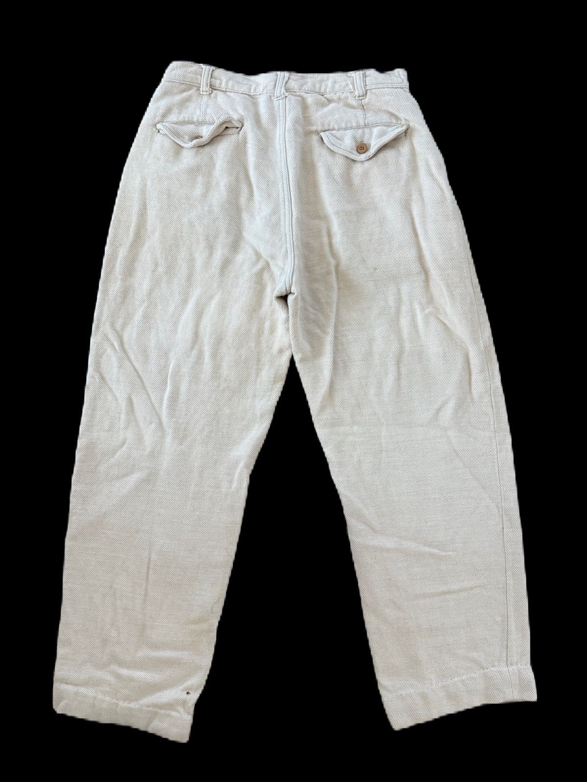 Johnbull WHITE BAGGY JAPANESE CULTURE WORKER PANTS JOHN BULL DESIGN Size US 30 / EU 46 - 5 Thumbnail
