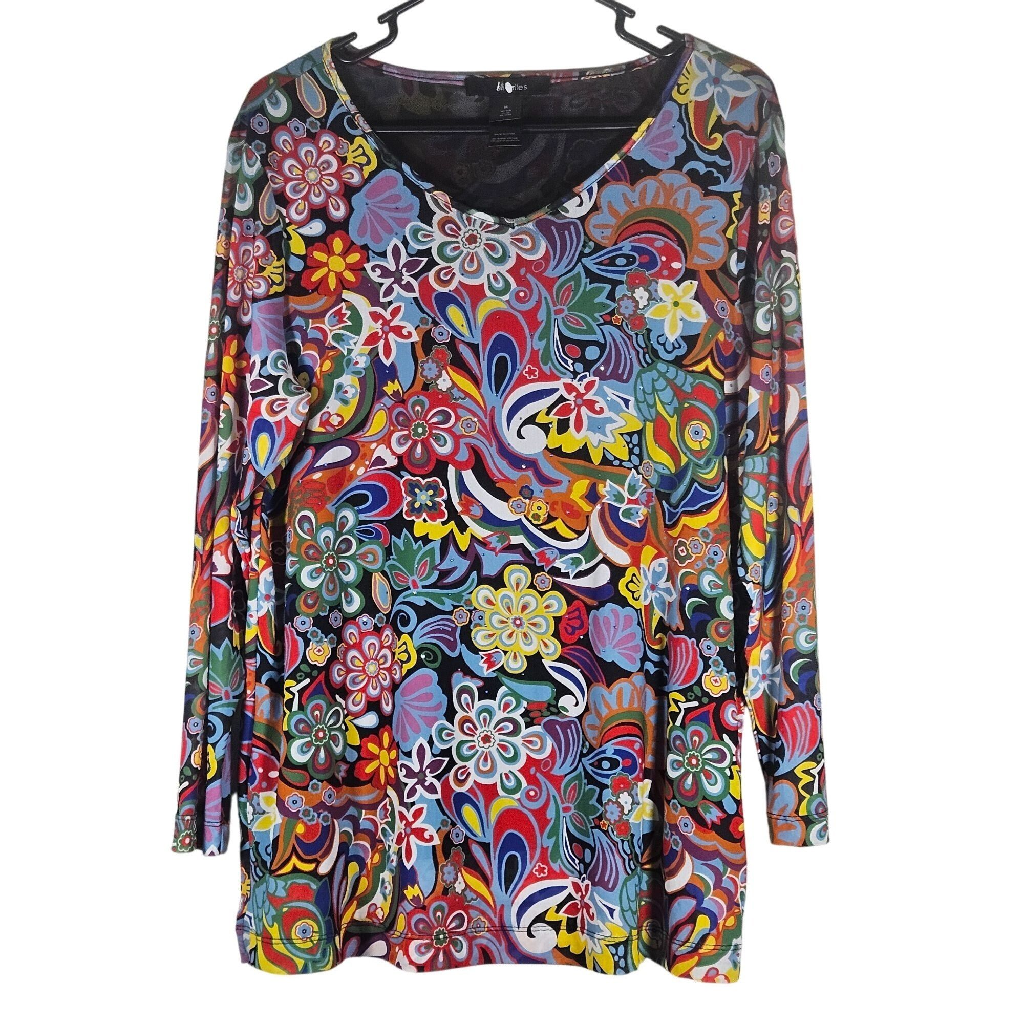 Other Ali Miles Women’s Tunic Top Floral Print M Art to Wear Smart Size M / US 6-8 / IT 42-44 - 1 Thumbnail