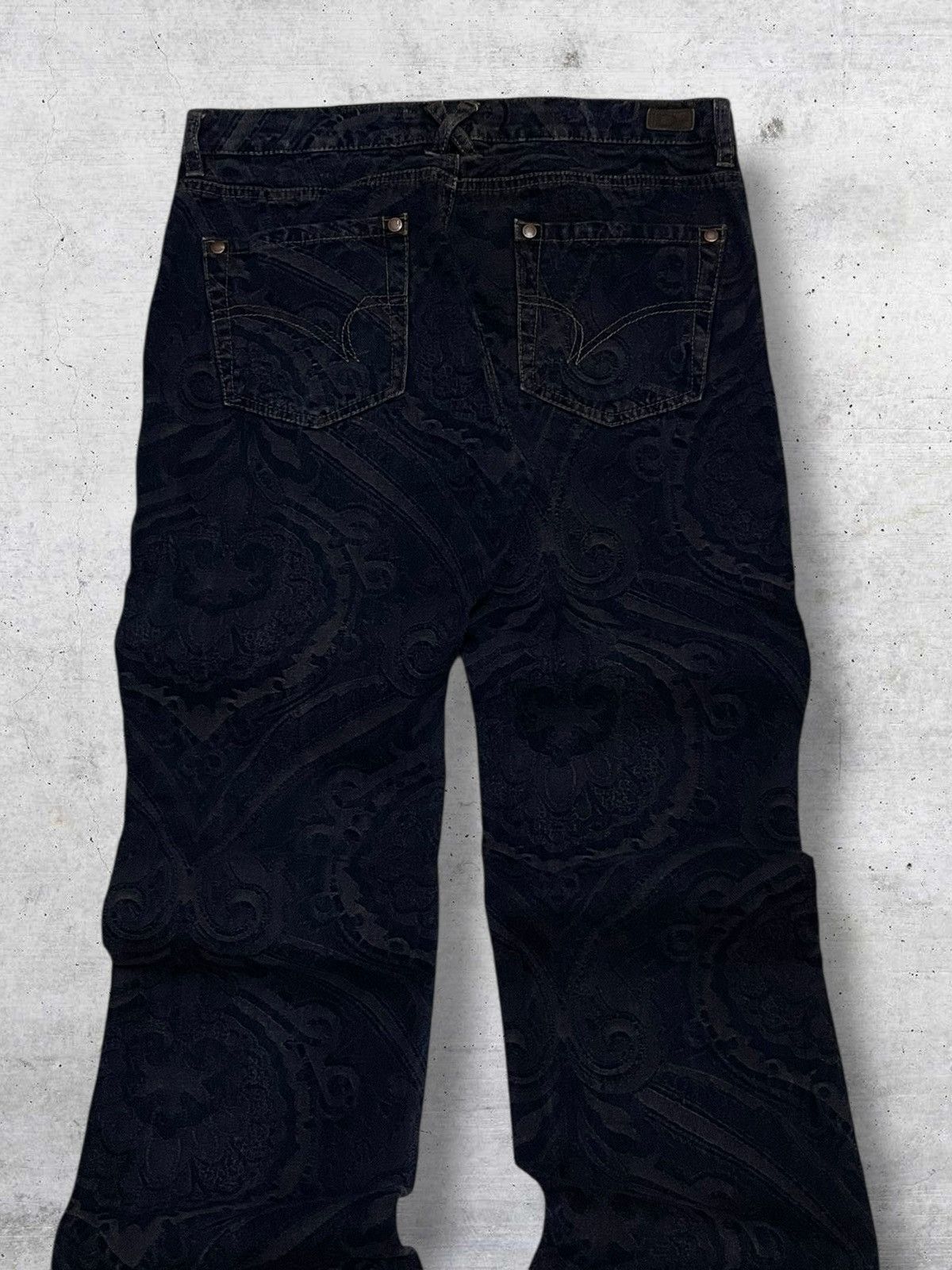 Japanese Brand VINTAGE DKNY DESIGNER PAISLEY FLARED STREETWEAR DENIM Size US 30 / EU 46 - 11 Thumbnail