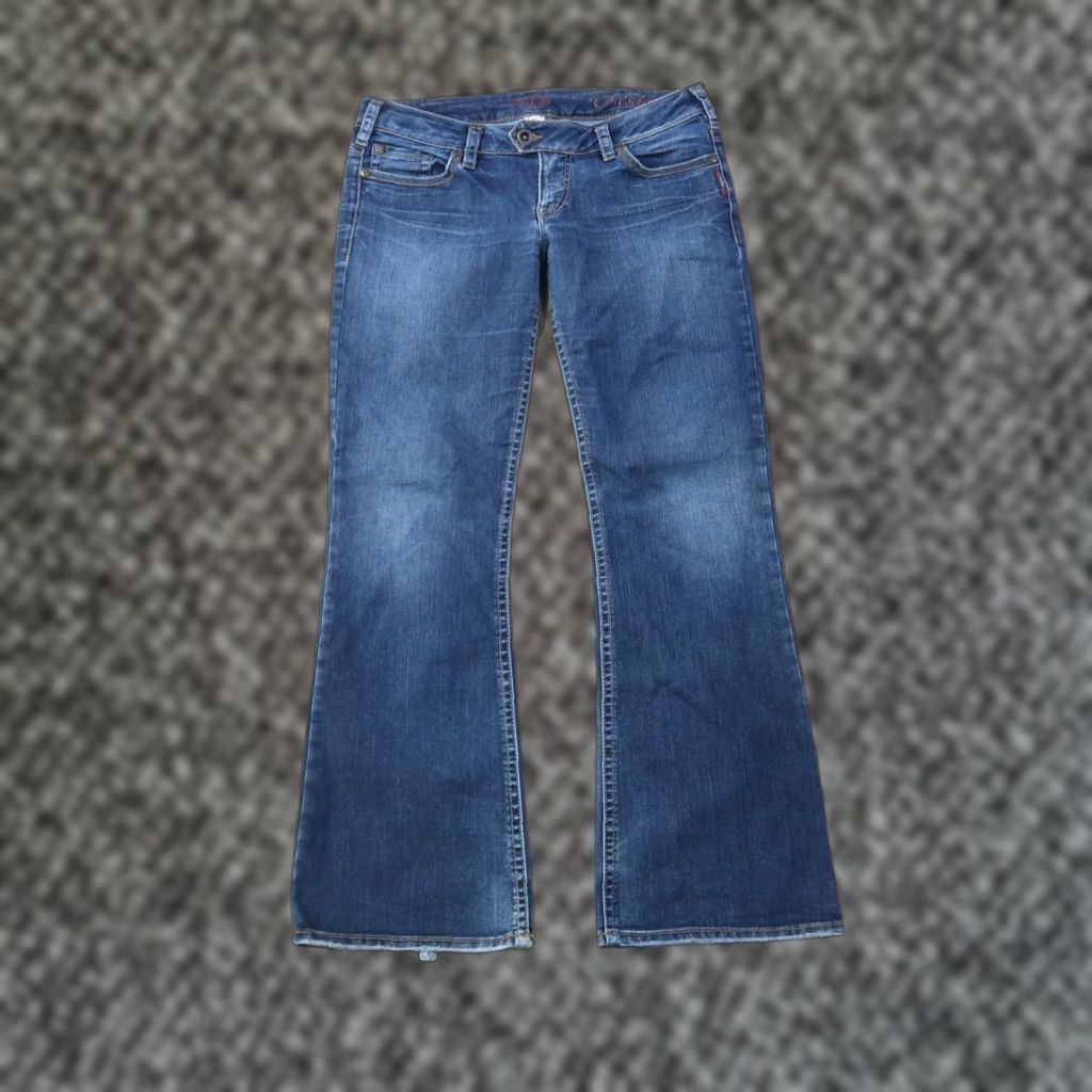 Silver Jeans Co. Silver Jeans Tuesday Jeans Women's 33x33 Blue Denim Bootcut Stretch Slim 5-Pocket Inseam 33 Regular Size 24" / US 00 / IT 34 - 1 Thumbnail