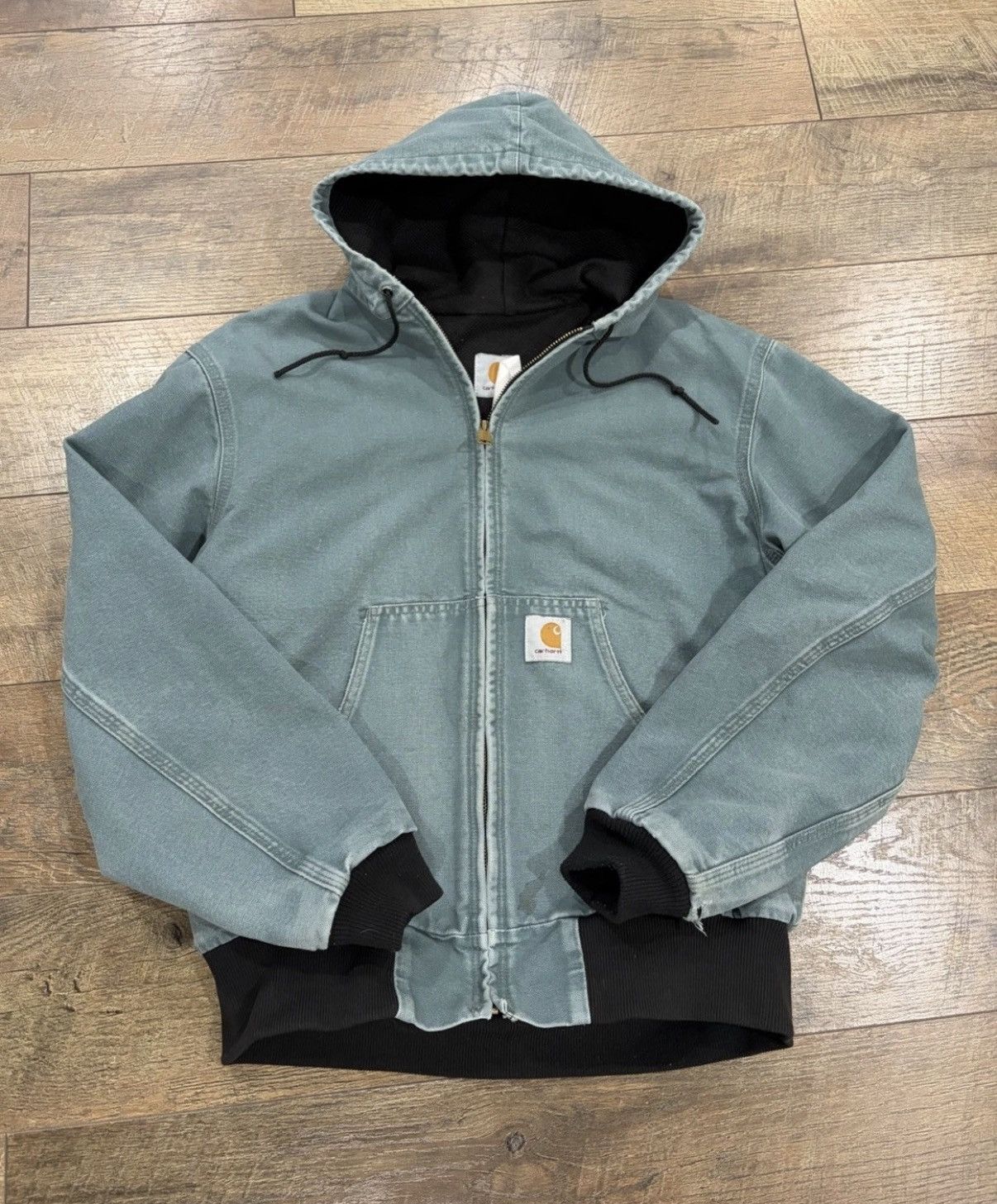Carhartt Vintage 90s Carhartt Active Jacket Seafoam Green Medium Size US M / EU 48-50 / 2 - 1 Thumbnail