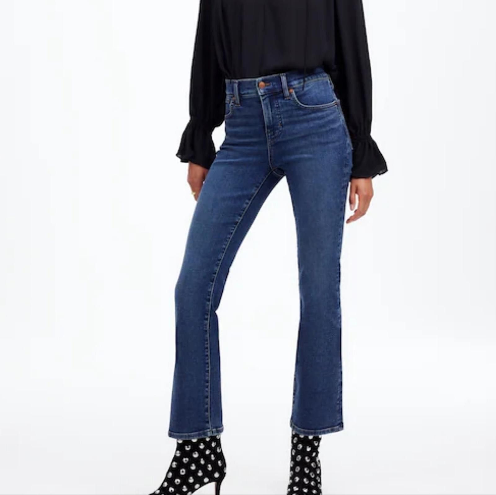 J.Crew Madewell Tall Kick Out Crop Jeans Size 30" / US 8 / IT 44 - 1 Thumbnail