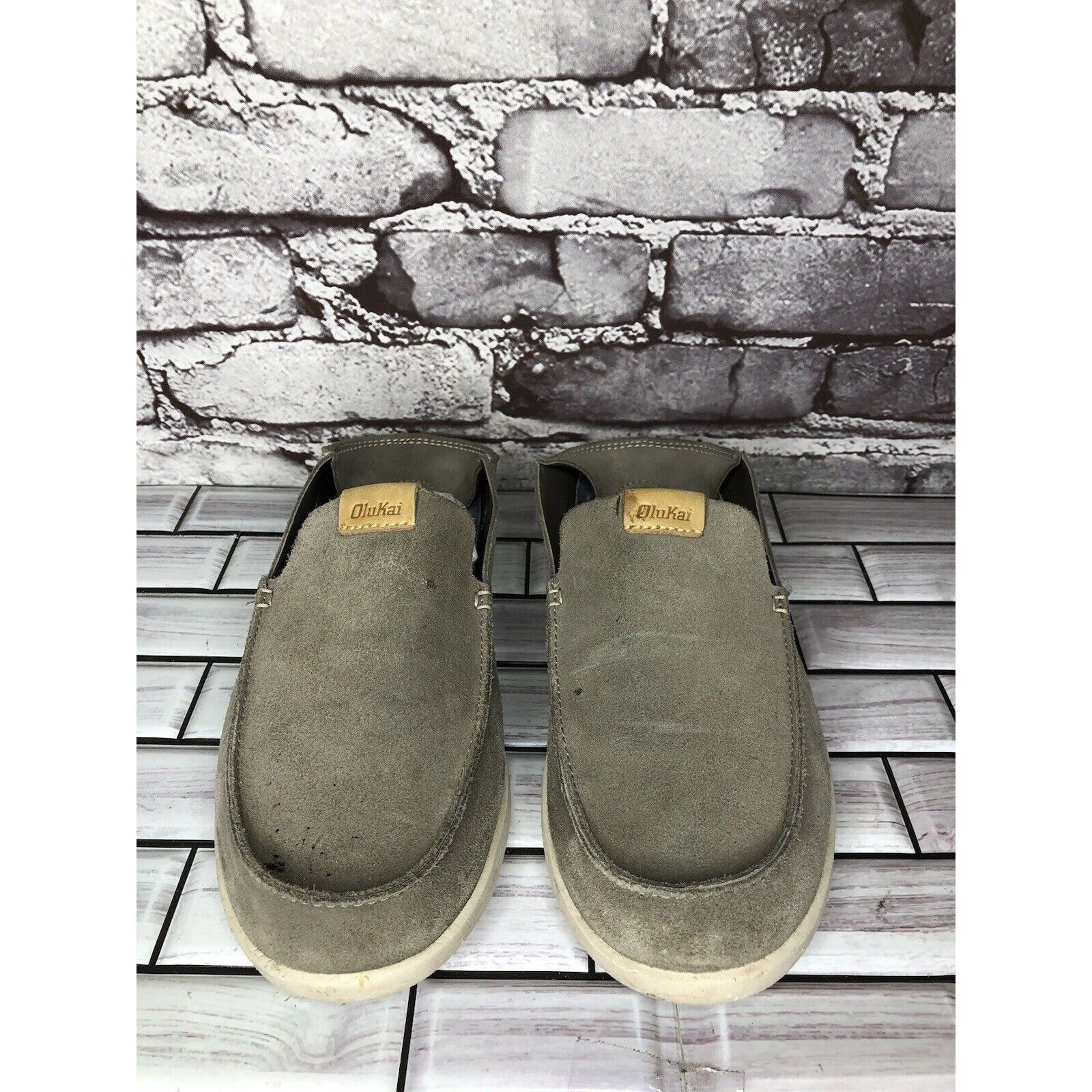 Olukai Olukai Mens Nalukai Kala Slip On Loafer Gray Suede Convertib Size US 8 / EU 41 - 22 Thumbnail