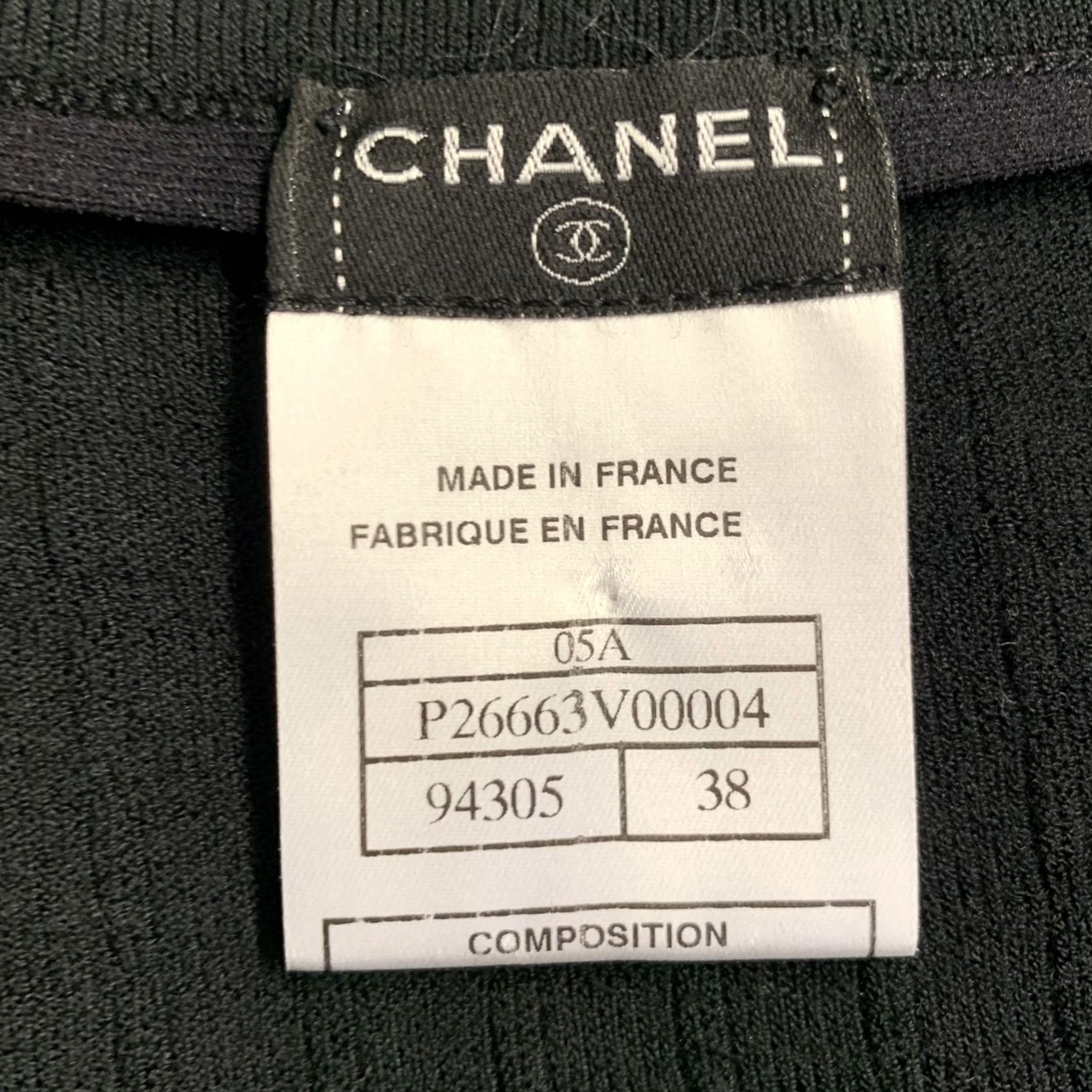 Chanel CHANEL Skirt Women's Size 6 Black Pleated Elastic Waistband Below Knee Vintage 2005 Jersey Viscose Blend France Size 28" / US 6 / IT 42 - 6 Thumbnail