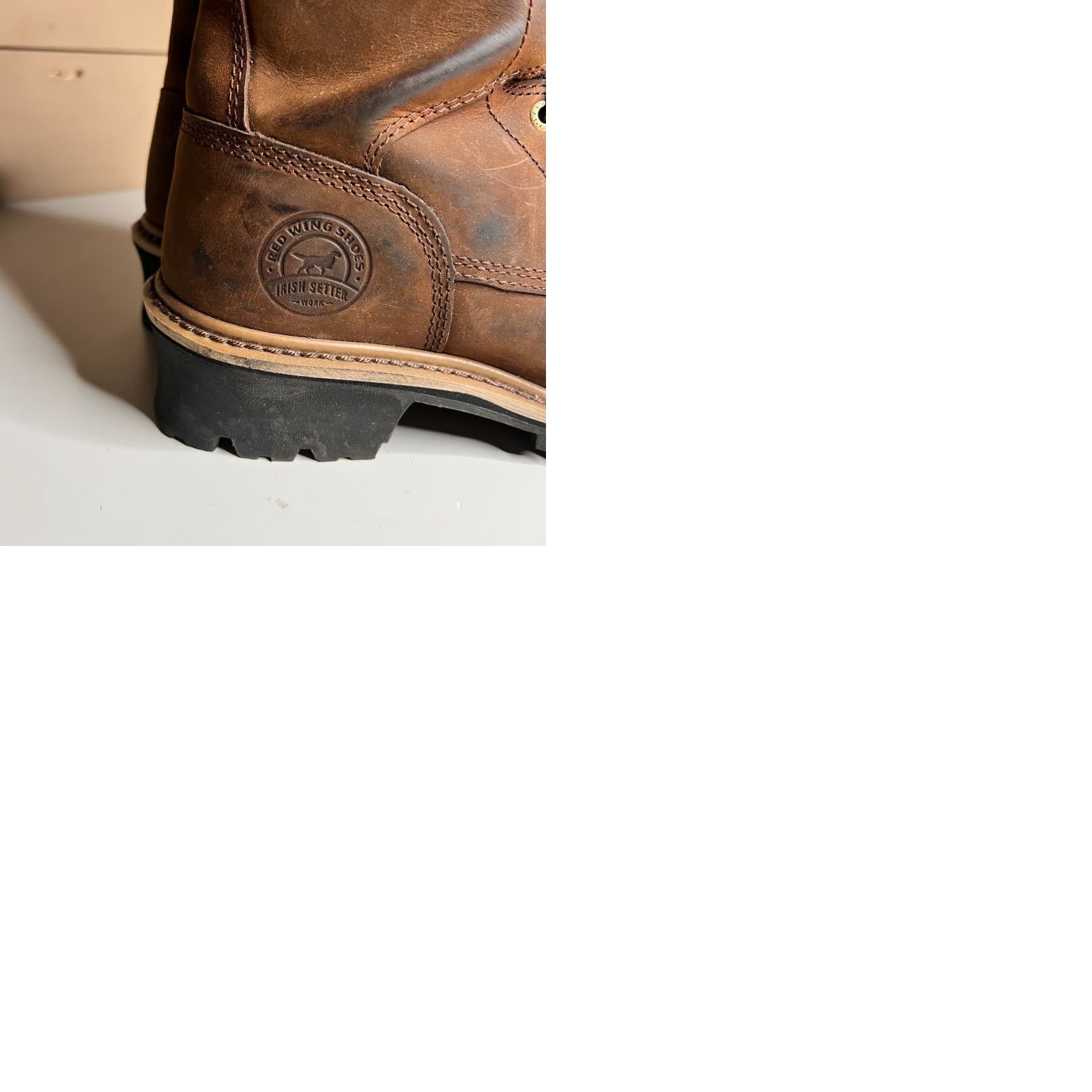 Vintage Irish Setter Work Boot Mens Size 9 Brown Leather Waterproof Safety Toe Insulated Logger Boot EH 9 Mens Boots Size US 9 / EU 42 - 9 Thumbnail