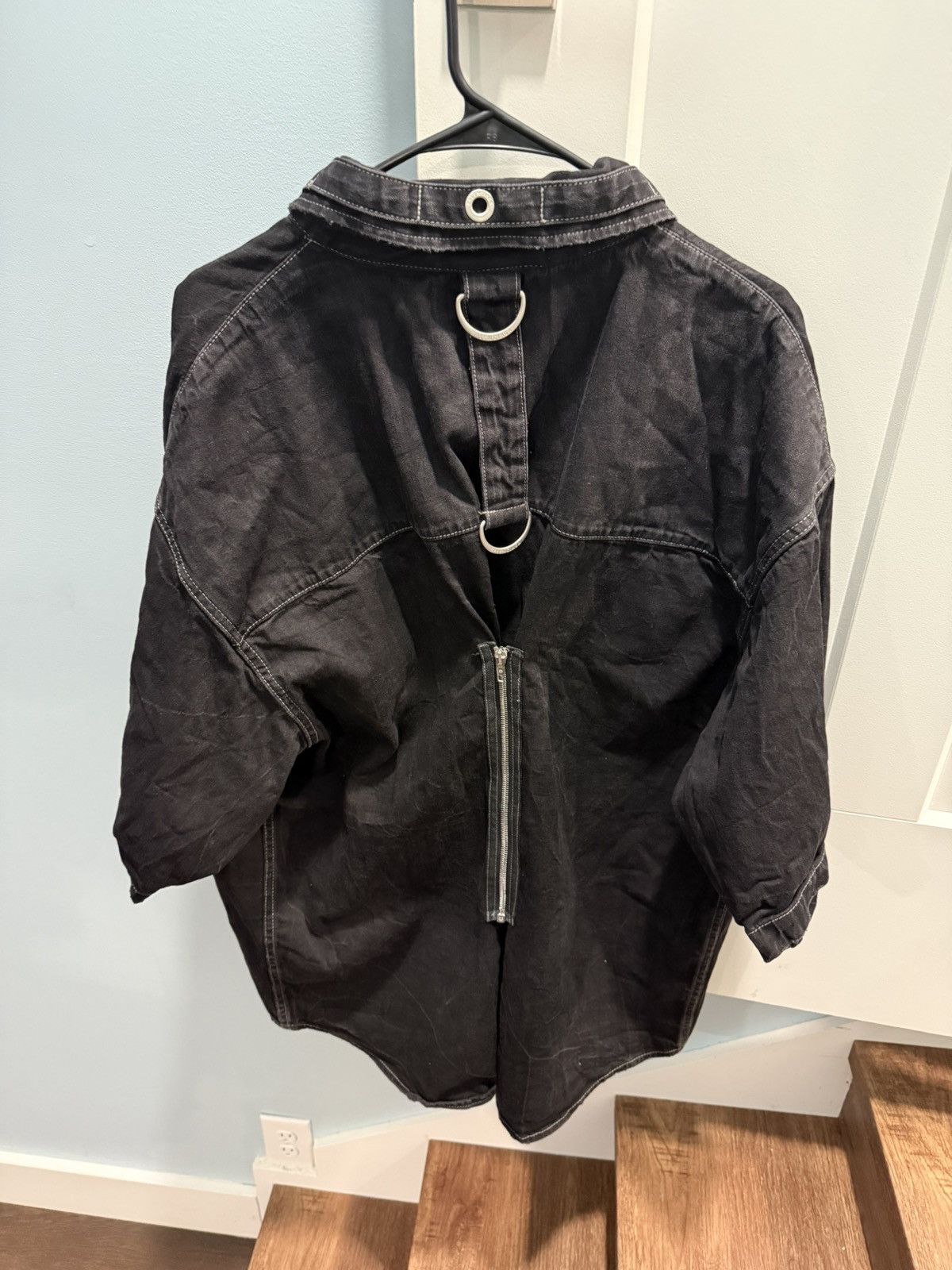 Balenciaga Balenciaga D-Ring Cargo Shirt in Black Size US M / EU 48-50 / 2 - 2 Thumbnail