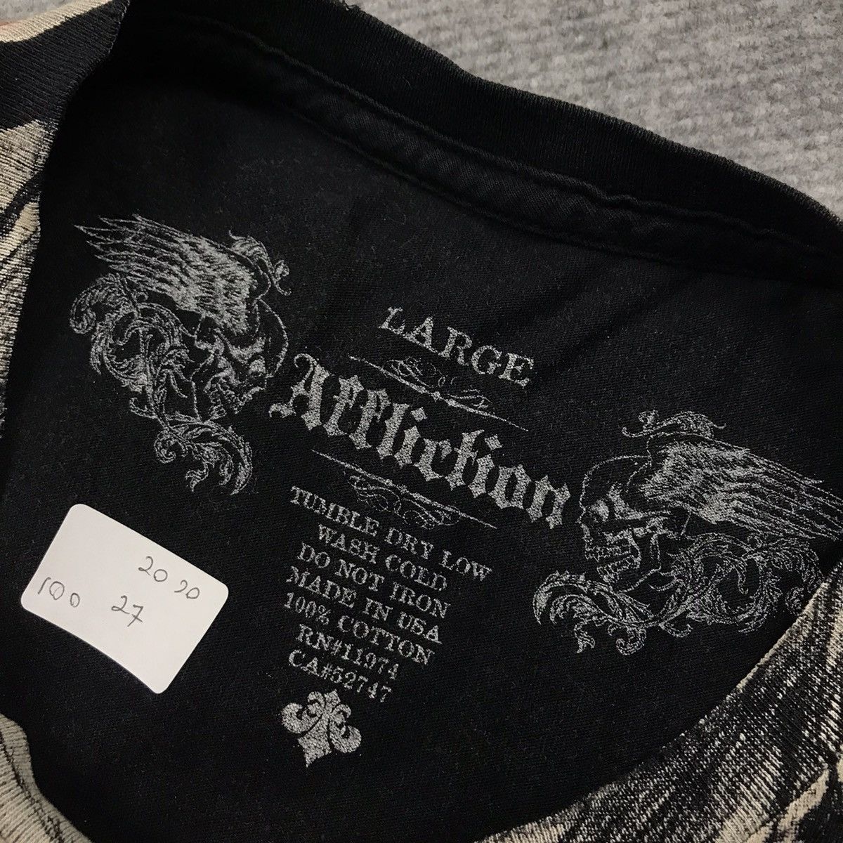 Affliction × If Six Was Nine × Vintage 😈AFFLICTION MADE IN USA RARE ART TSHIRT Size US L / EU 52-54 / 3 - 7 Thumbnail