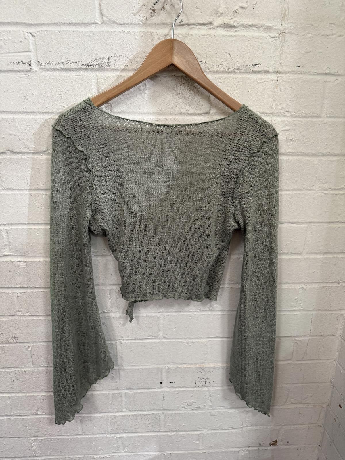Other Women's Khaki Wrap Top Size M Size M / US 6-8 / IT 42-44 - 4 Thumbnail