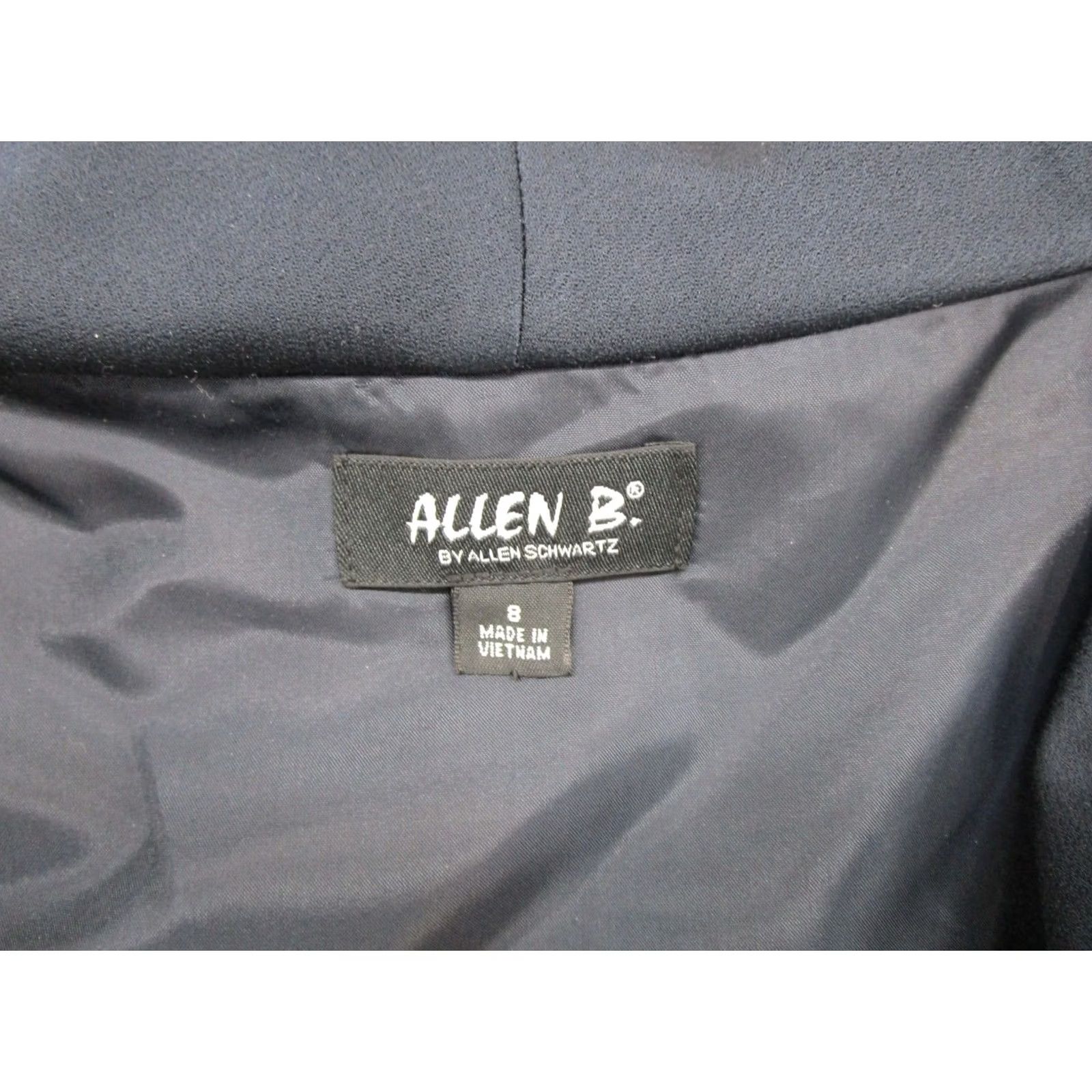 Vintage VINTAGE Allen B Ruffle Pencil Navy Blue Sleeveless Lined Dress Women's Size 8 NEW Size M / US 6-8 / IT 42-44 - 4 Thumbnail