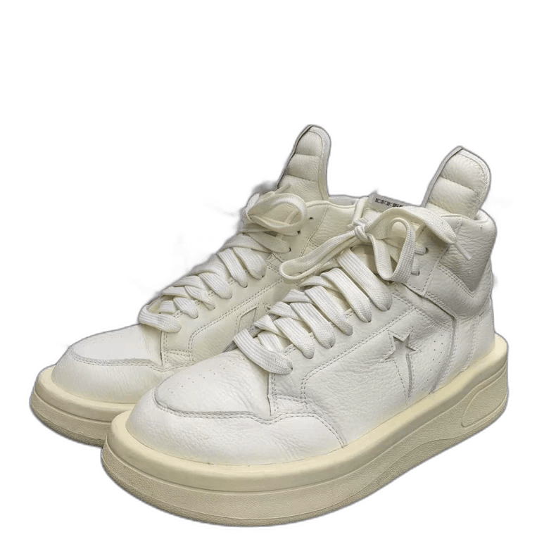 Rick Owens Rick Owens High-Top Sneakers in Ivory White Size US 10.5 / EU 43-44 - 1 Thumbnail