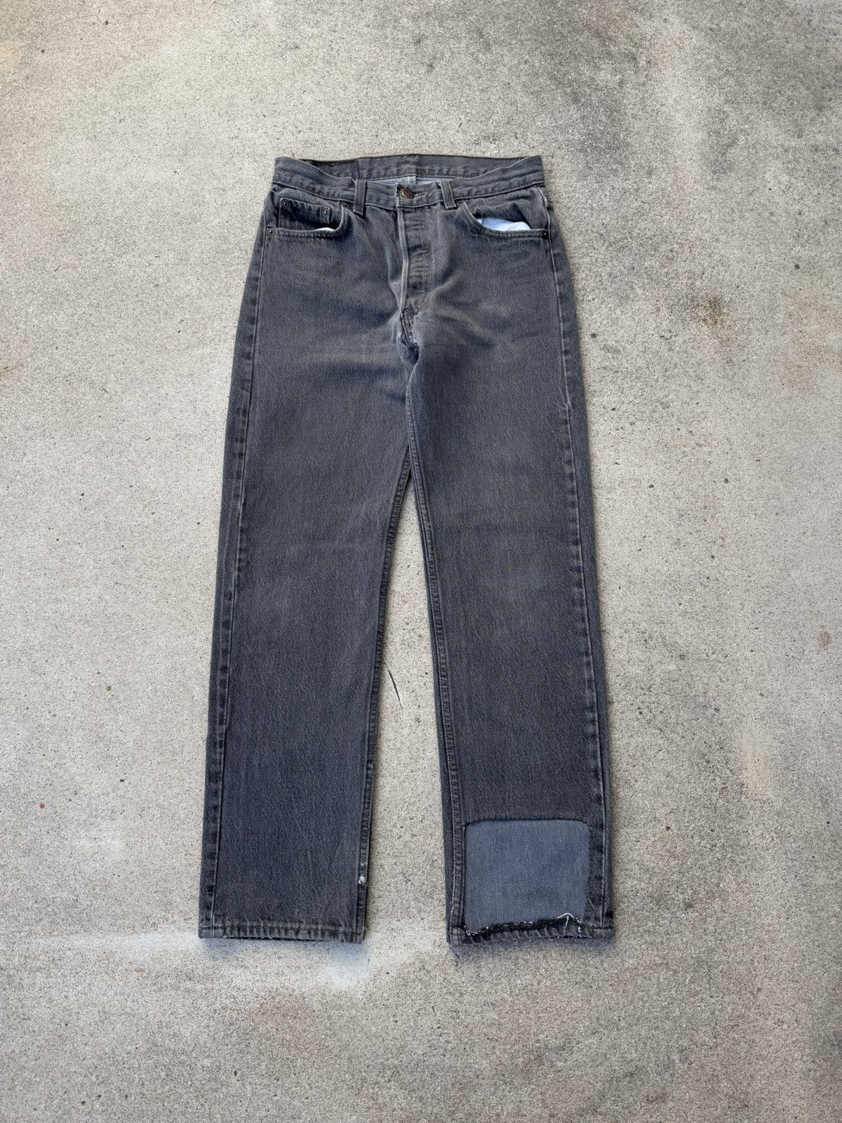 Levi's × Vintage Vtg 90’s Levi’s 501xx Buttonfly Straight Faded Jeans 29x29 Size US 29 - 1 Thumbnail