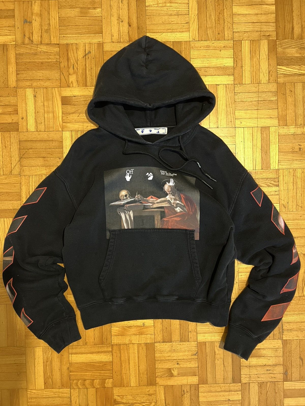Off-White OFF-WHITE Caravaggio Diag Sleeve Hoodie Size US XS / EU 42 / 0 - 1 Thumbnail
