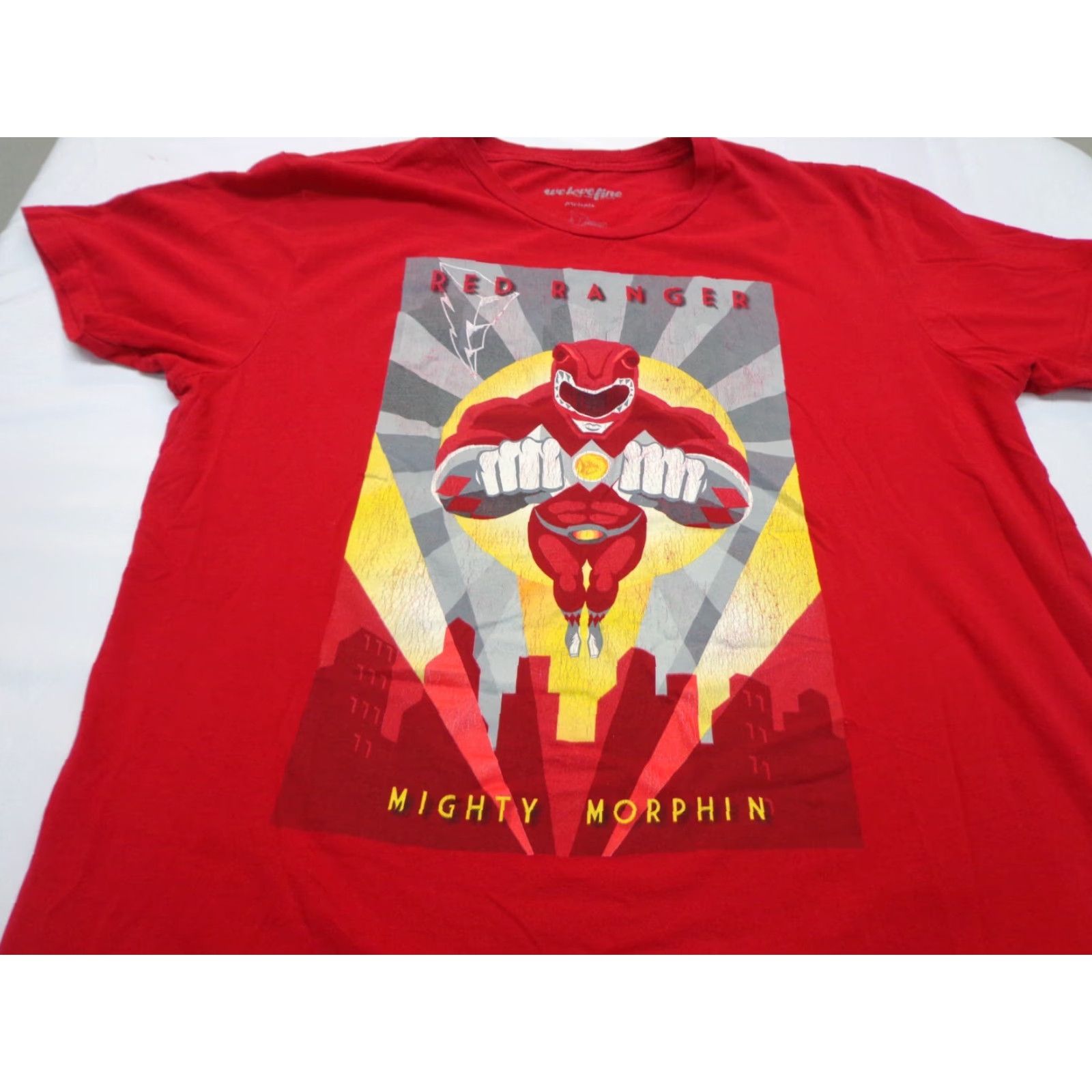Vintage Power Rangers T-shirt Mighty Morphin Red Ranger L Adult Mens WeLoveFine Short Sleeve Crew Neck 100% Cotton Size US L / EU 52-54 / 3 - 2 Thumbnail
