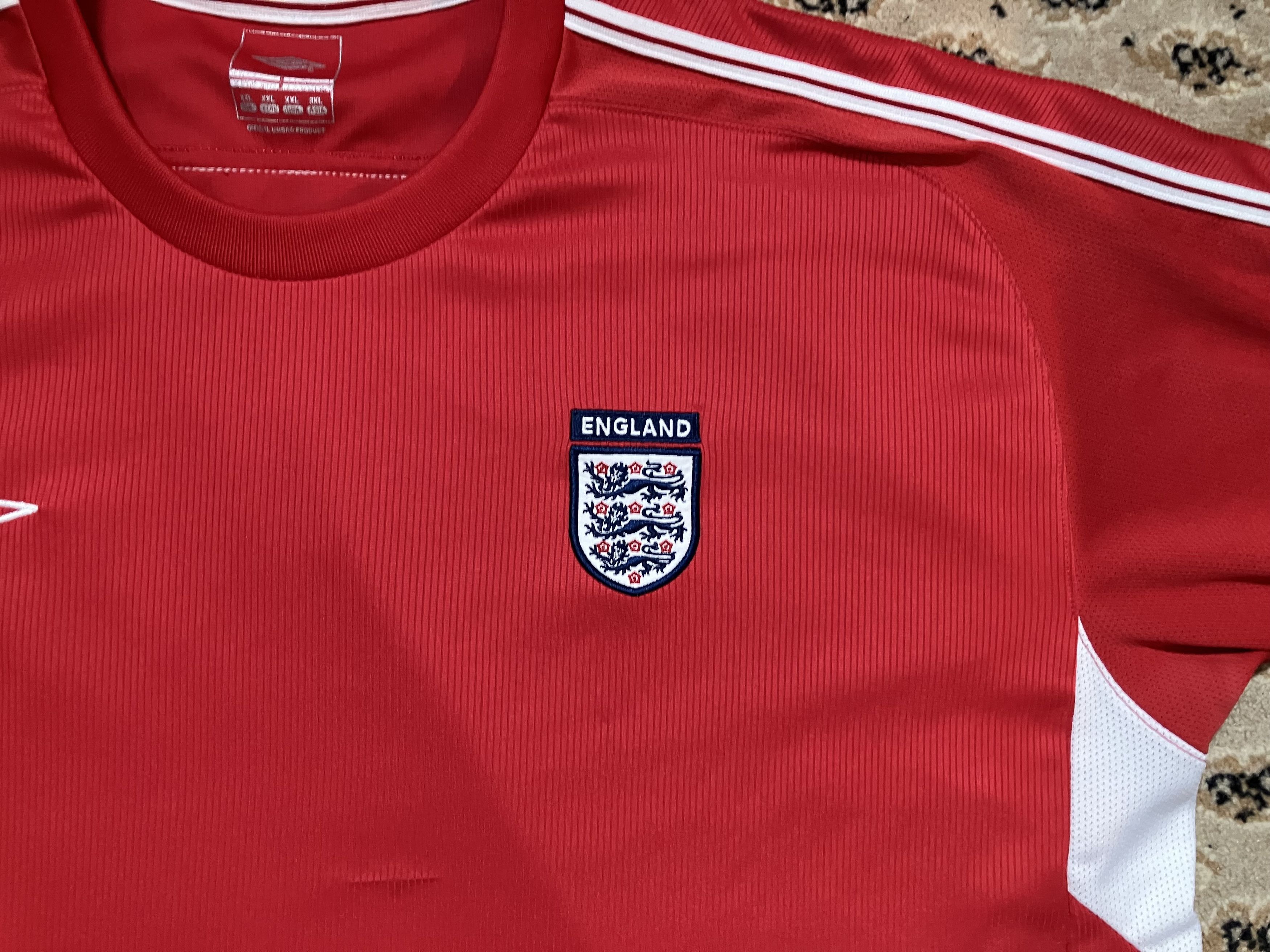 Umbro BLOKECORE Vintage UMBRO England Jersey T shirt Tee Soccer Size US XXL / EU 58 / 5 - 2 Thumbnail