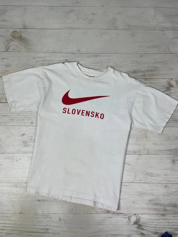 Nike Vintage Nike Slovensko T Shirt 90s Swoosh Football Soccer Size US M / EU 48-50 / 2 - 1 Thumbnail