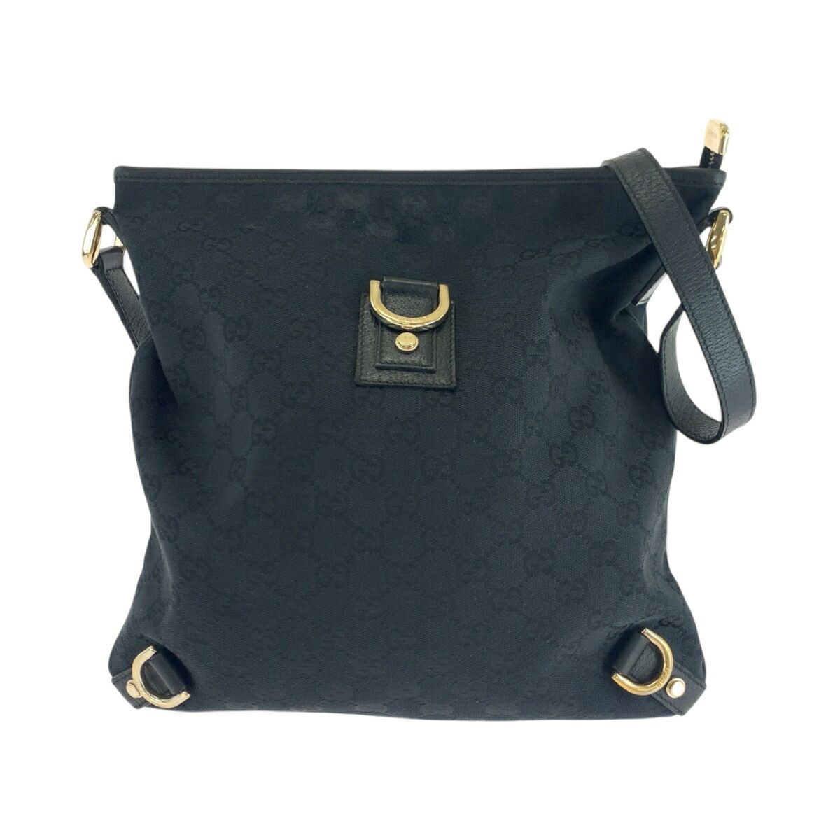 Gucci Gucci Abbey GG Canvas Shoulder Bag Canvas Shoulder Bag 131326 in Black, Women's