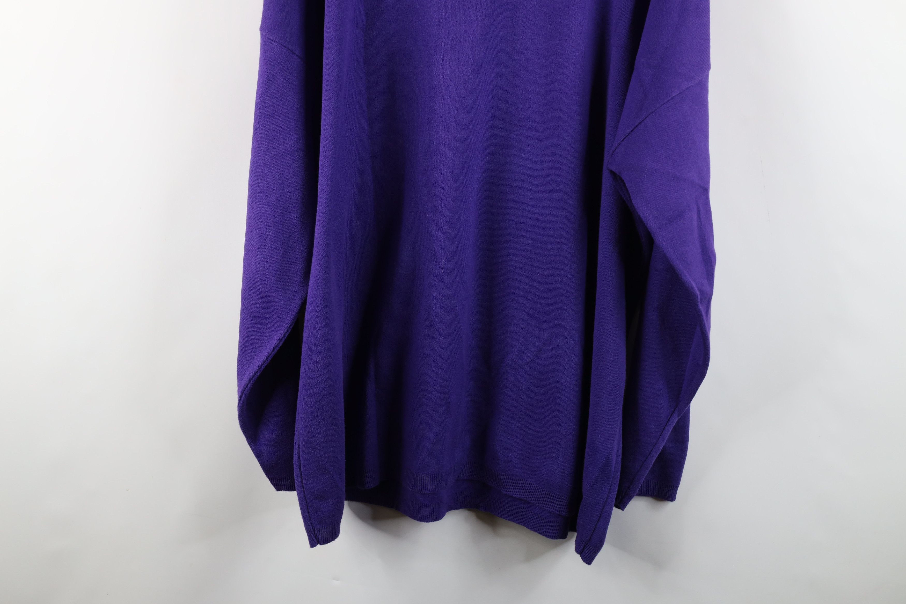 Vintage Vintage 90s Streetwear Blank Baggy Knit Crewneck Sweater USA Size XXL / US 16-18 / IT 52-54 - 14 Thumbnail