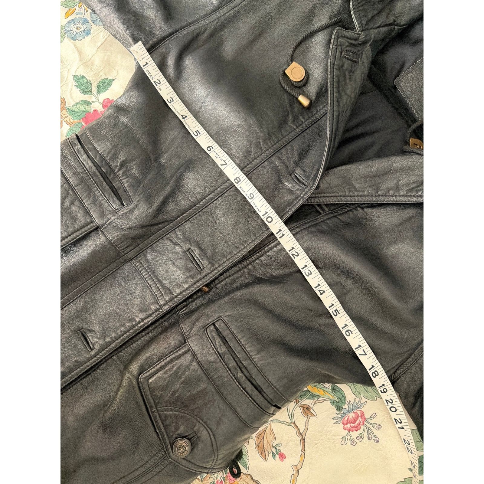 Cedarwood State 0241 Vintage Black Leather Jacket Fur Oklahoma State Seal Size S / US 4 / IT 40 - 8 Thumbnail