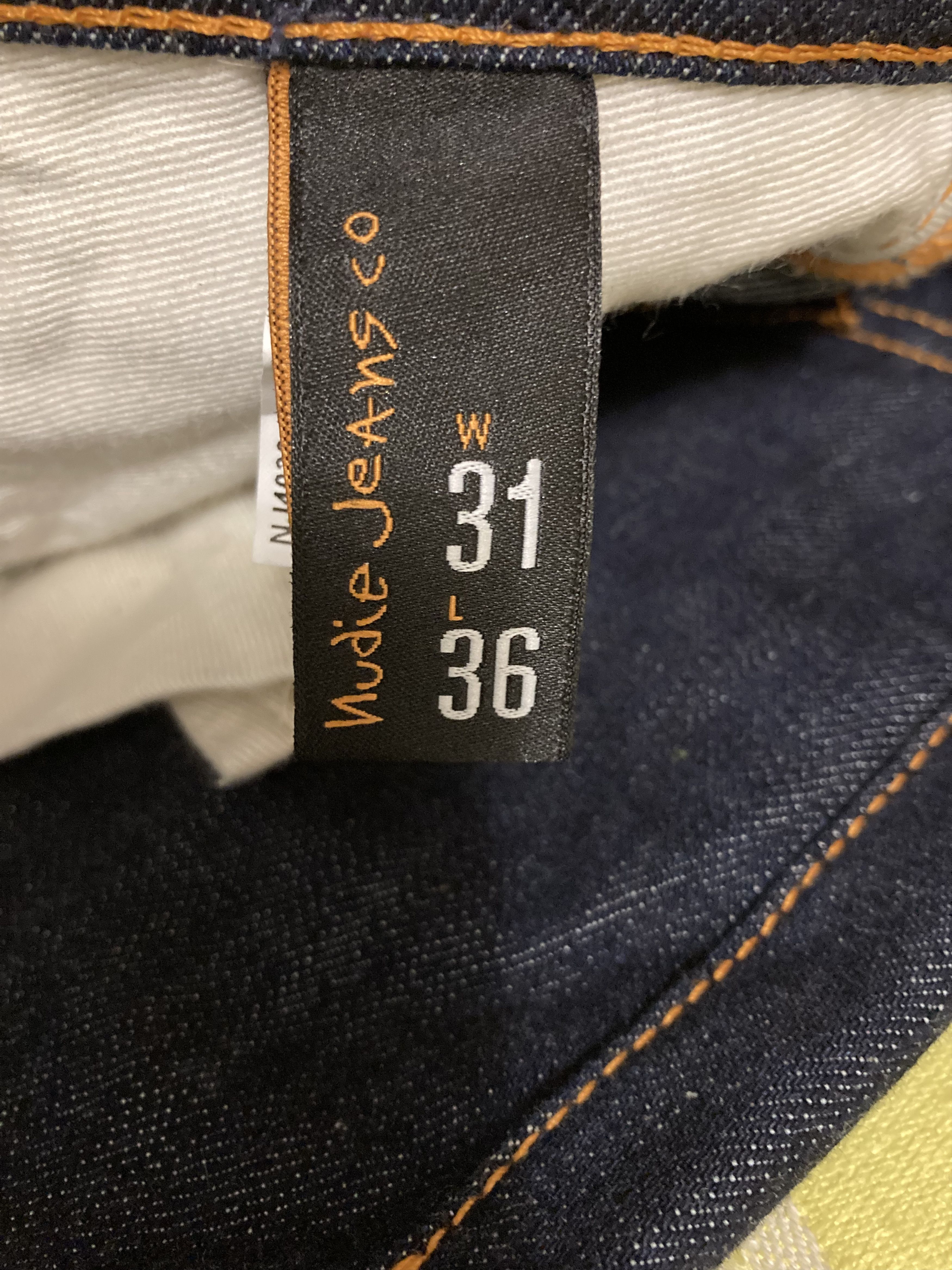 Nudie Jeans Nudie Jeans Thinn Finn Organic Dry Denim Ecru Jeans Size US 31 - 10 Thumbnail