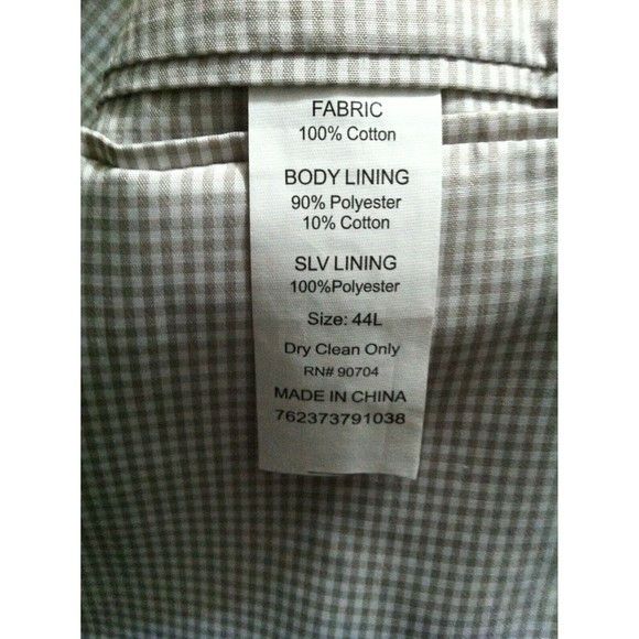 Alan Flusser ALAN FLUSSER MENS NEW COTTON SPORT COAT JACKET BLAZER 44L Size 44L - 4 Thumbnail