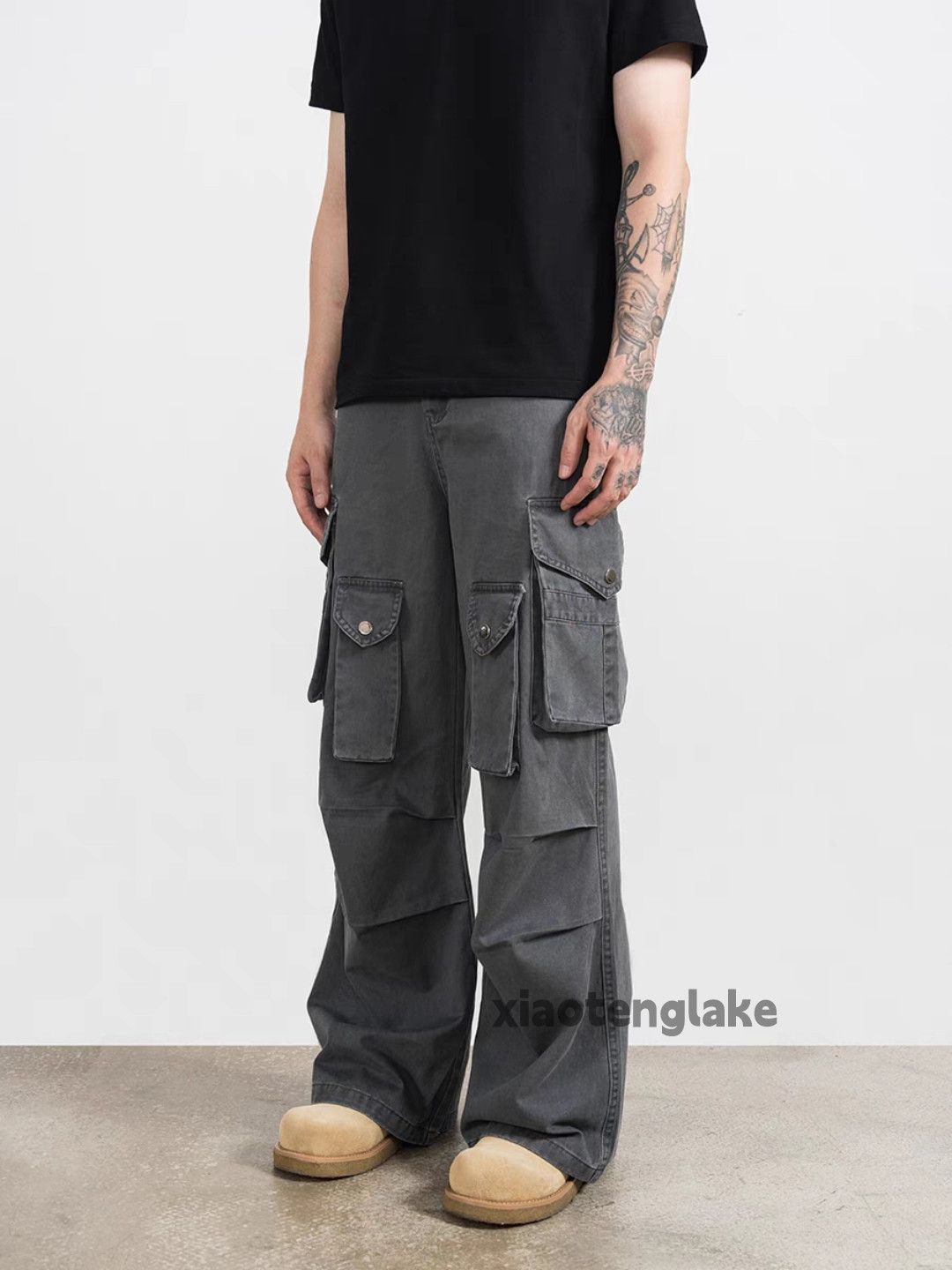 Designer × Japanese Brand × Vintage utility military outdoor skate hiphop flared cargo pants Size US 30 / EU 46 - 1 Thumbnail