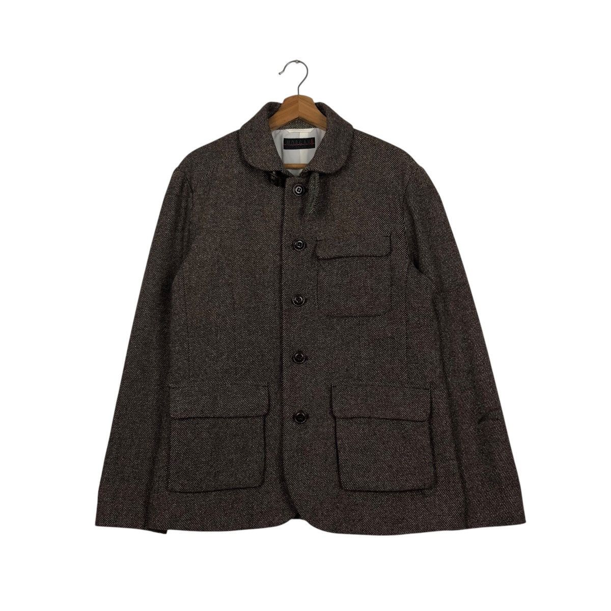 Japanese Brand 📌Vintage Chore Wool Herringbone Jacket Morgan Homme Kapital Size US M / EU 48-50 / 2 - 2 Thumbnail