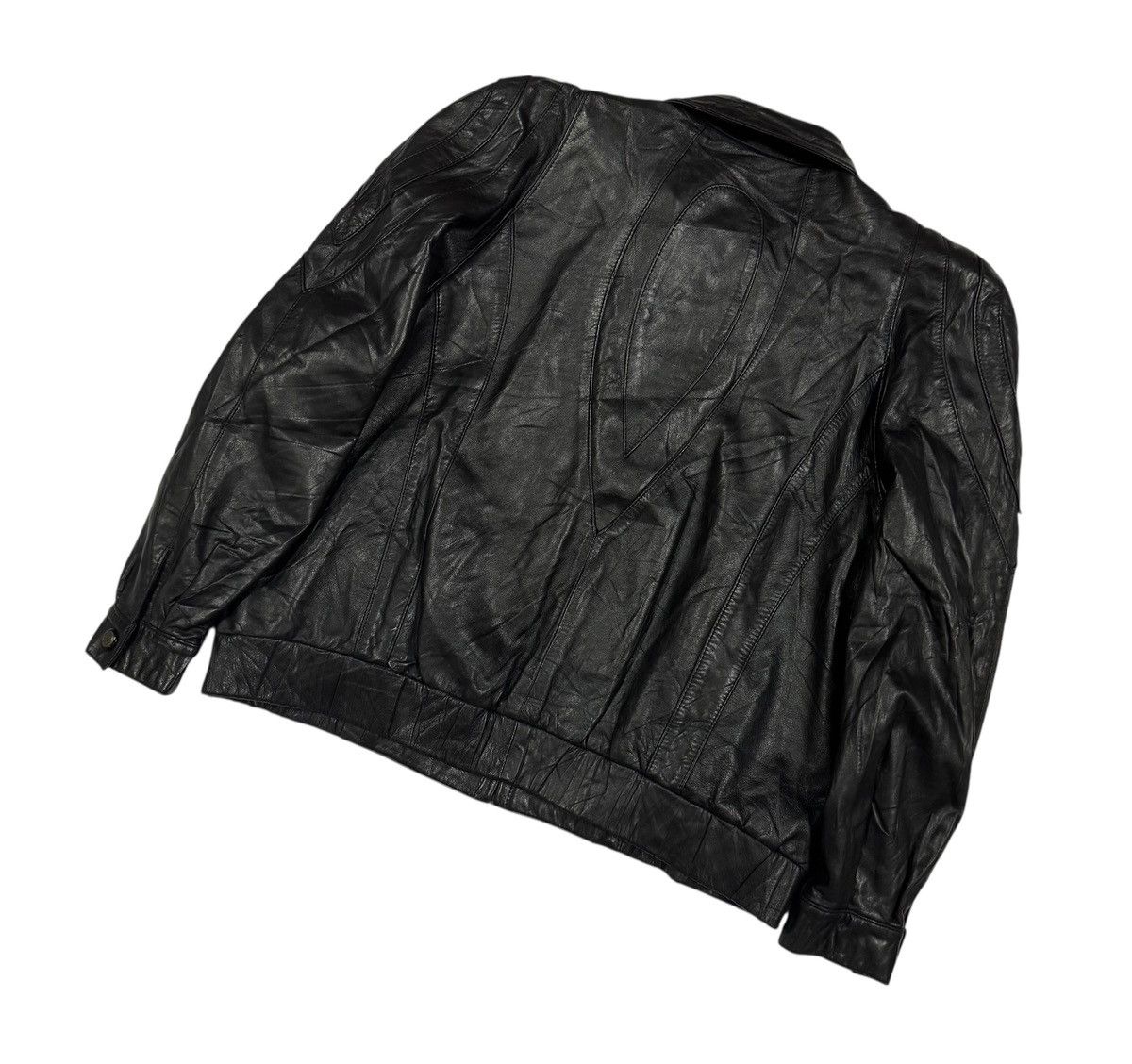 Kadoya Vtg🔥Kosmick Ridding Leather Jacket Made In Spain Size L Size US L / EU 52-54 / 3 - 15 Thumbnail