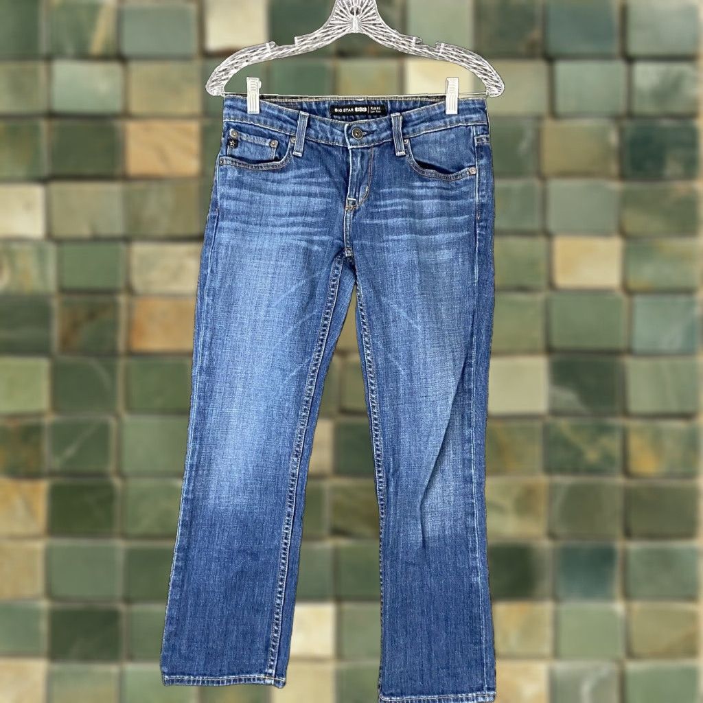 Vintage BIG STAR 1974 Rikki Low Rise Cropped Blue Jeans Womens 27 Size 27" / US 4 / IT 40 - 1 Thumbnail
