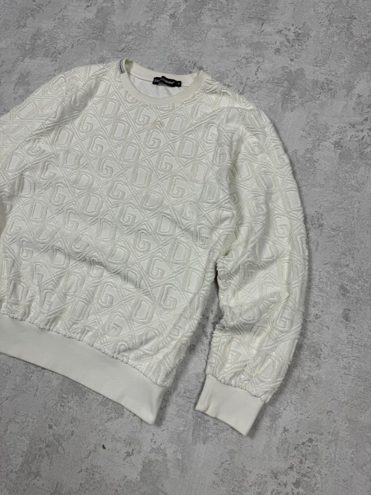 Dolce & Gabbana Dolce & Gabbana White Monogram Sweatshirt Size 50 Size US M / EU 48-50 / 2 - 3 Thumbnail