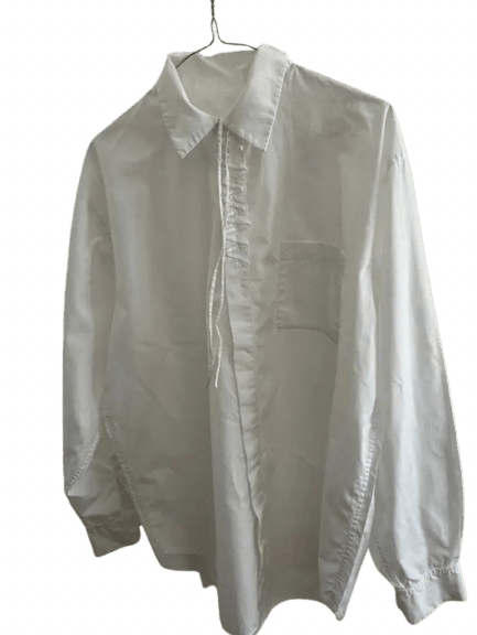 Yohji Yamamoto Yohji Yamamoto Shirt White Pour Homme Y'S EX0130 Size US S / EU 44-46 / 1 - 1 Thumbnail