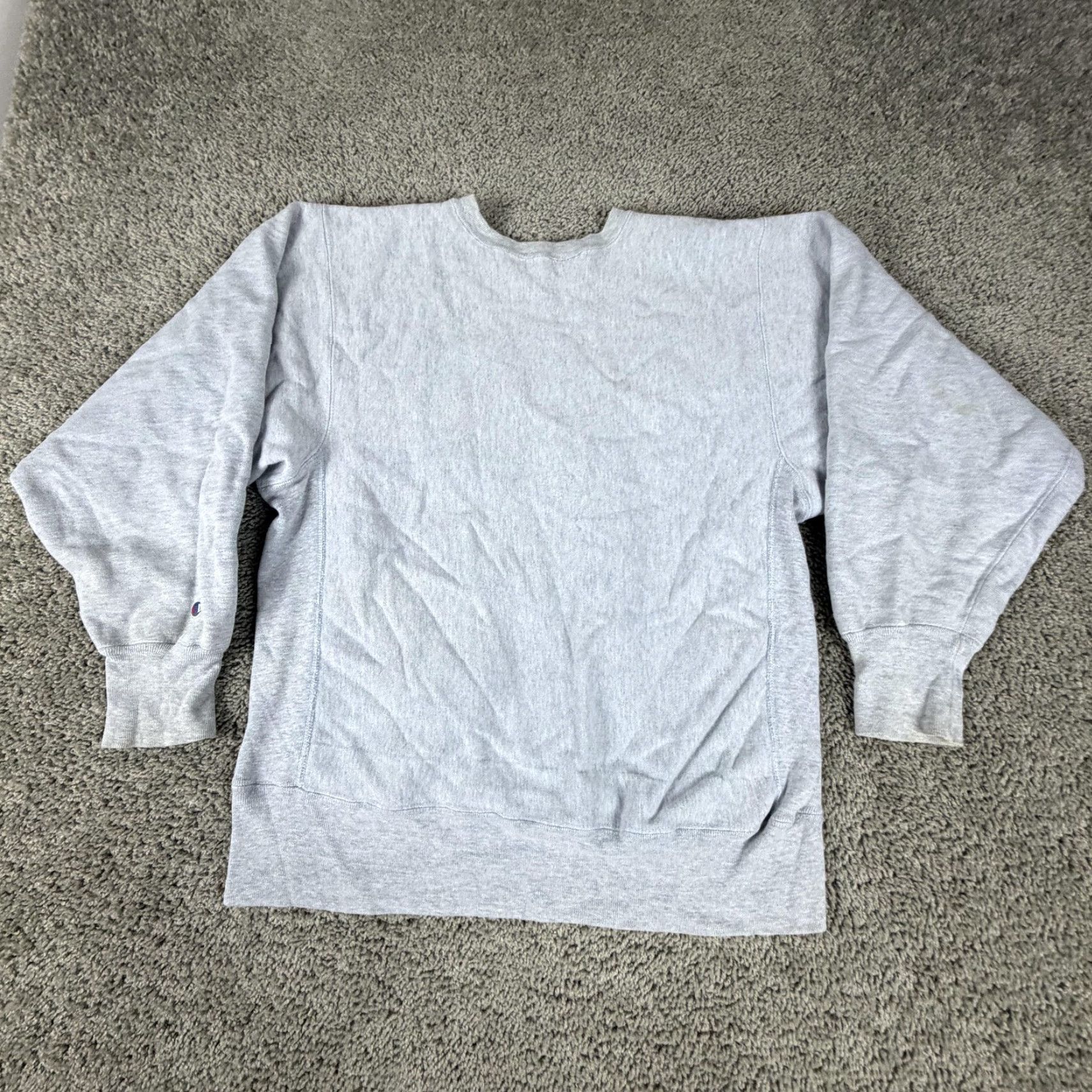 Champion VINTAGE Champion Sweatshirt Mens XL Gray Rhode Island Football 33 Graphic Print Reverse Weave Crew Neck Warmup USA 80s Size US XL / EU 56 / 4 - 7 Thumbnail