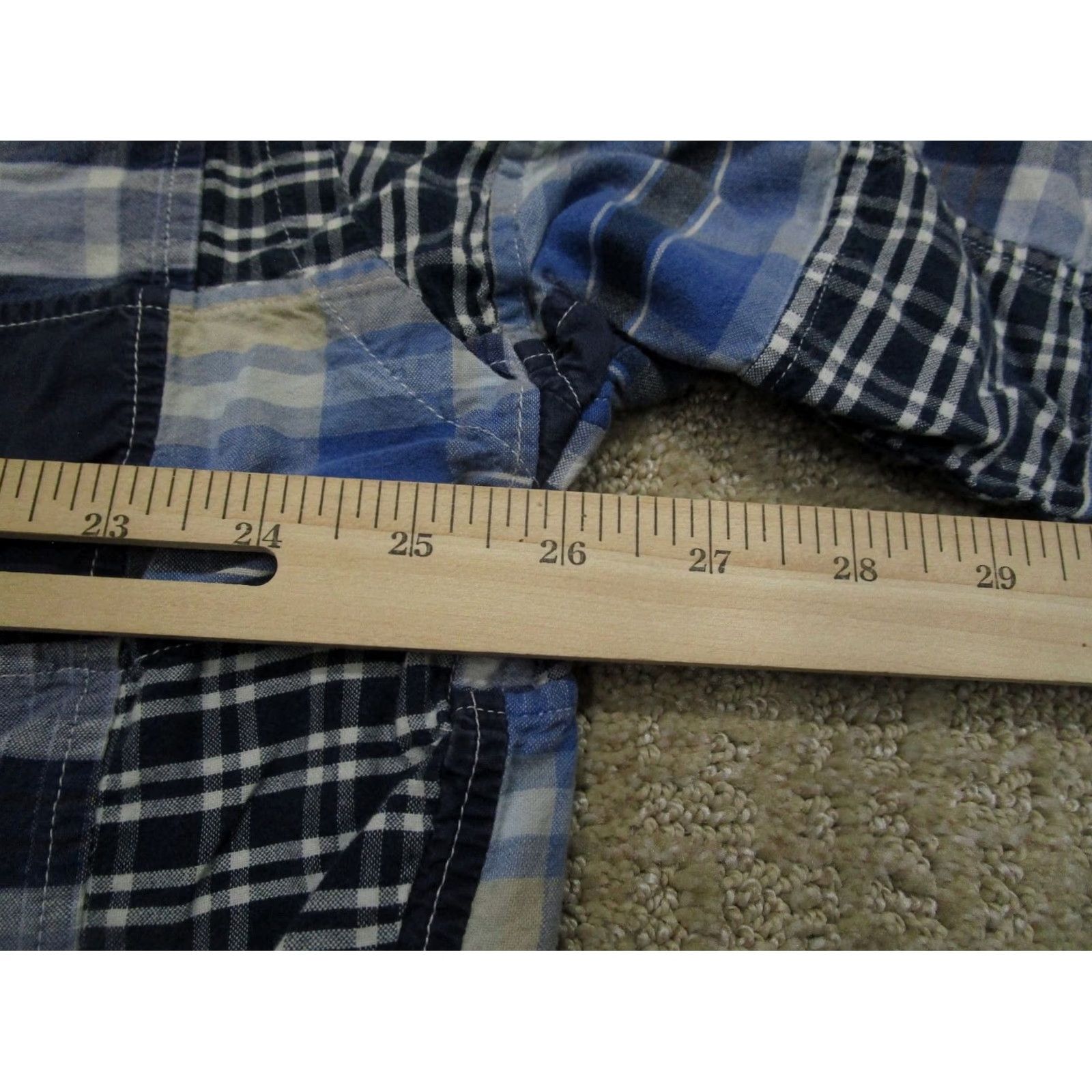 Orvis Orvis Shirt Men XL Blue Patchwork Madras Short Sleeve Button Cotton Size US XL / EU 56 / 4 - 5 Thumbnail