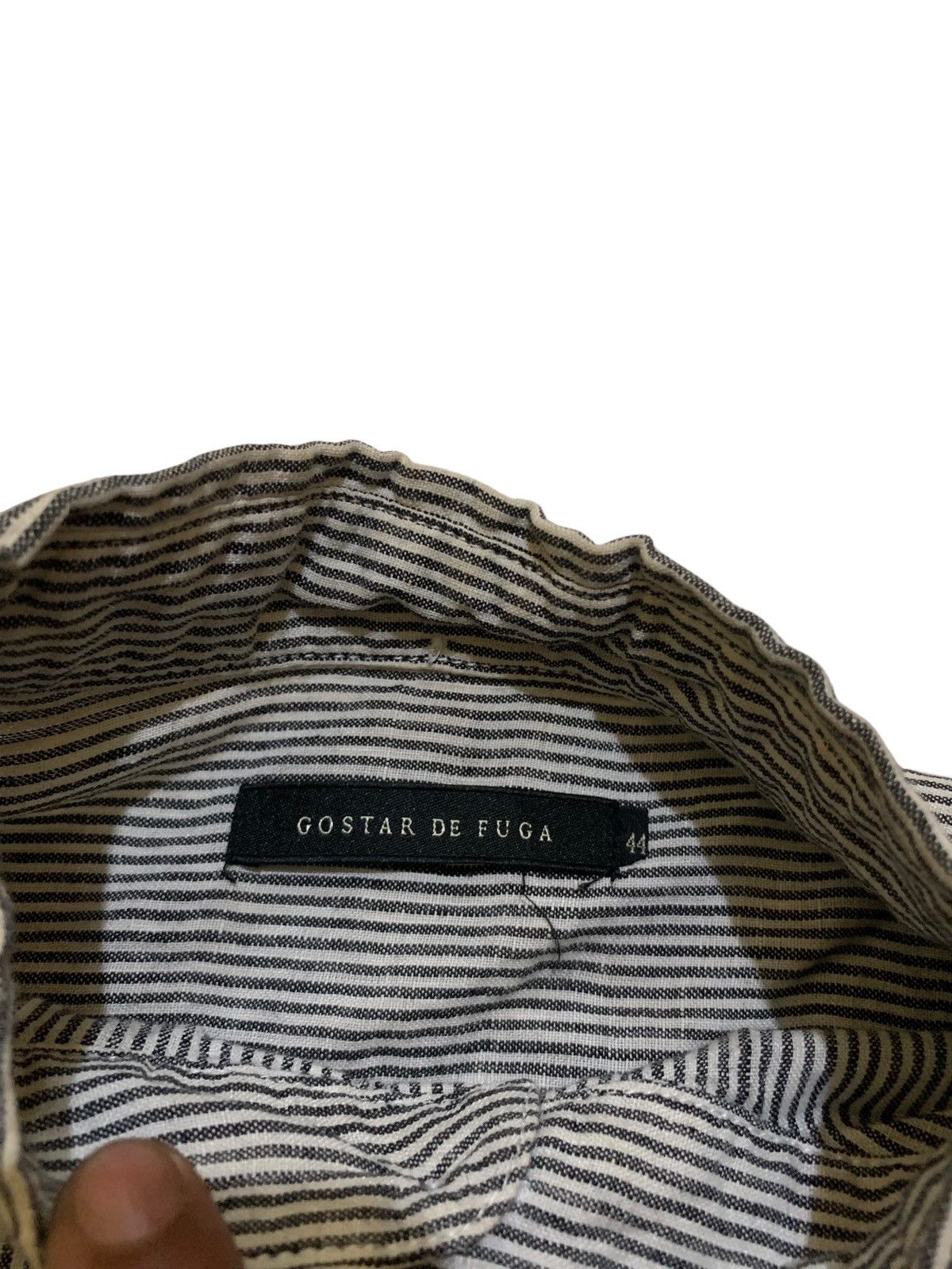 GOSTAR DE FUGA GOSTAR DE FUGA LINEN HICKORY STRIPED shirt 3/4 sleeve Size US S / EU 44-46 / 1 - 8 Thumbnail