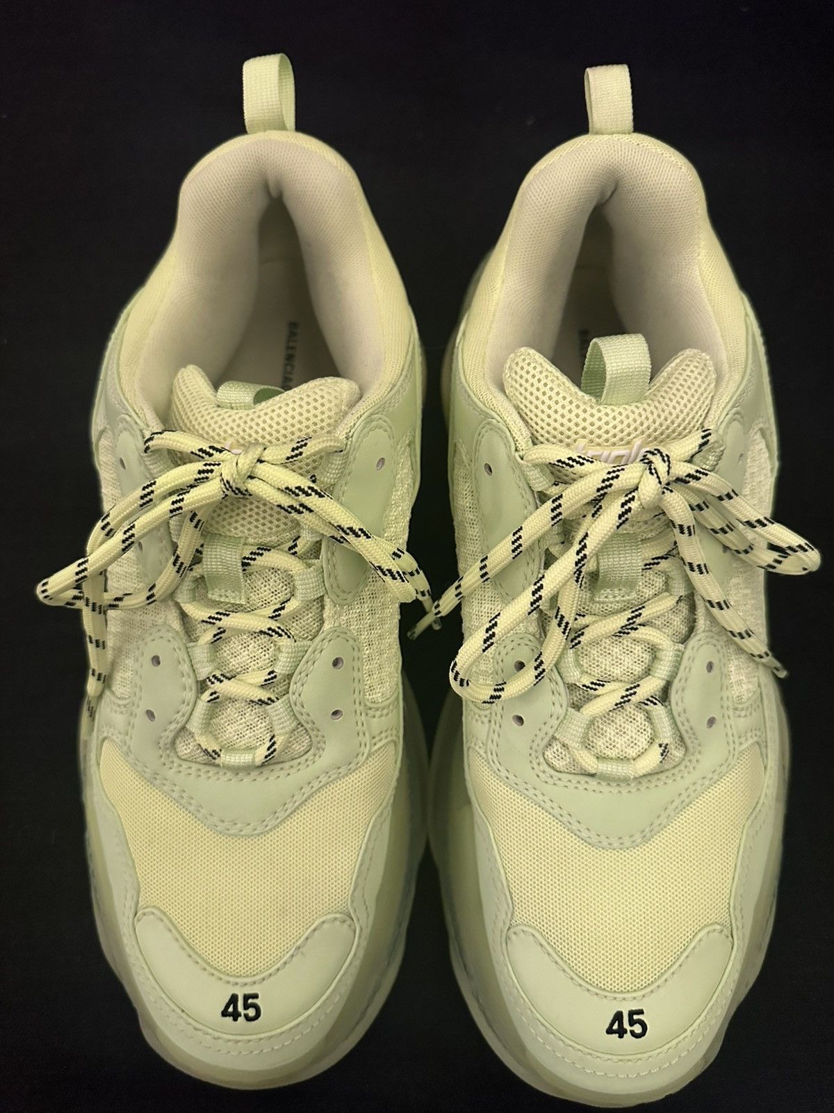 Balenciaga Balenciaga Triple S Clear Sole Sneakers Neon Yellow Size US 12 / EU 45 - 6 Thumbnail
